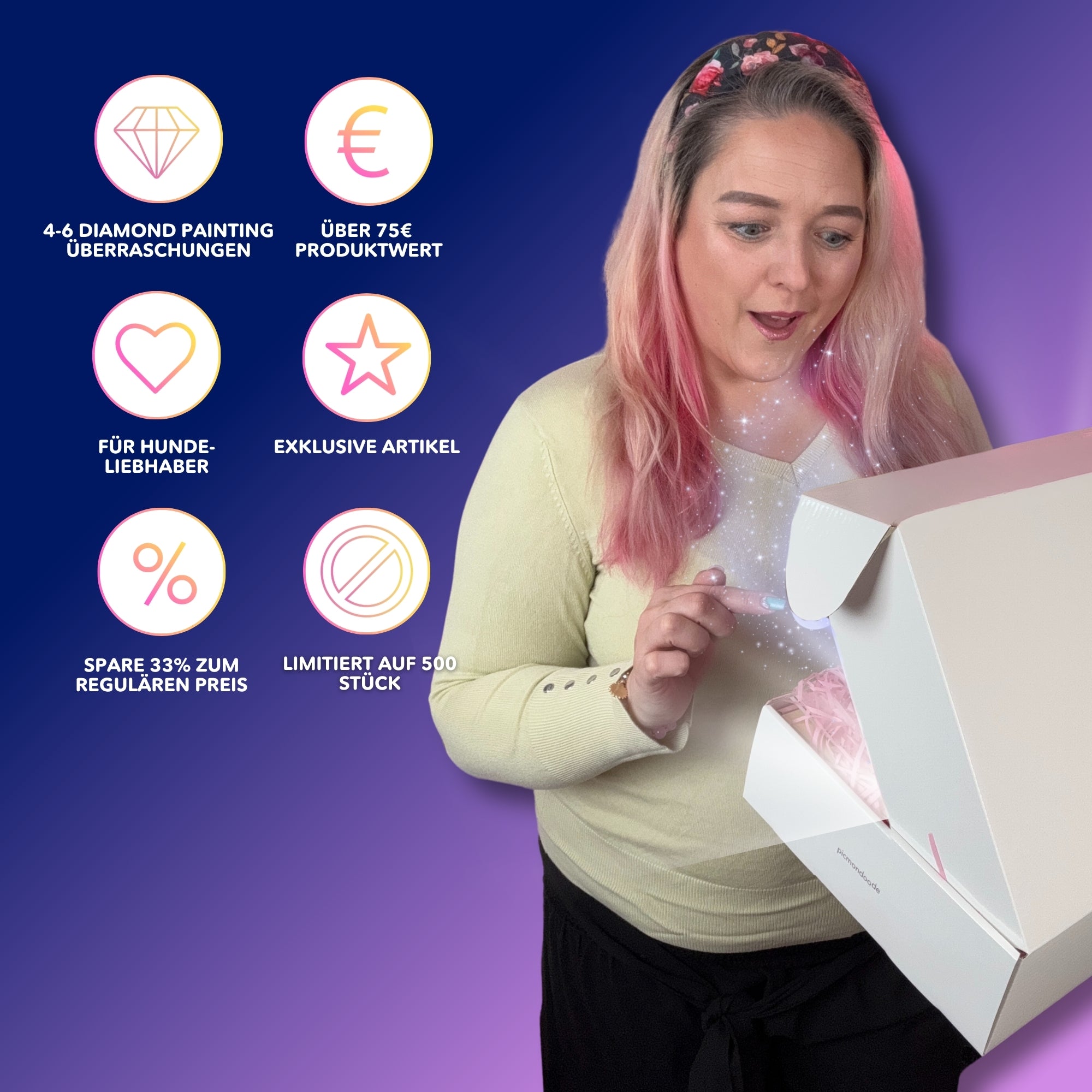 Diamond Painting Mystery-Box "Hunde" (#1)