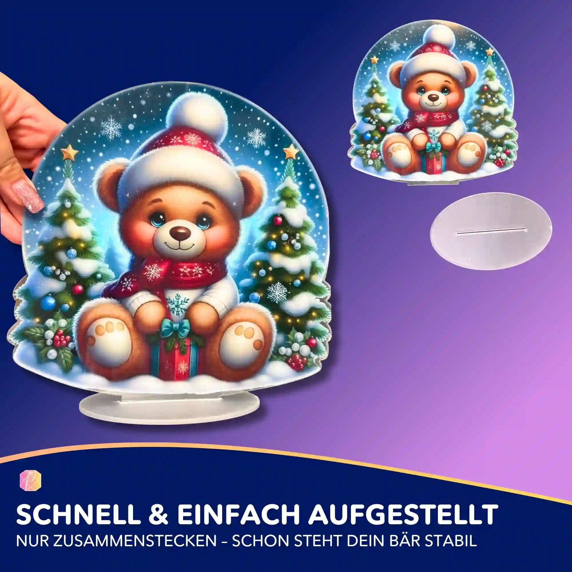Diamond Painting Aufsteller - Weihnachtsbär