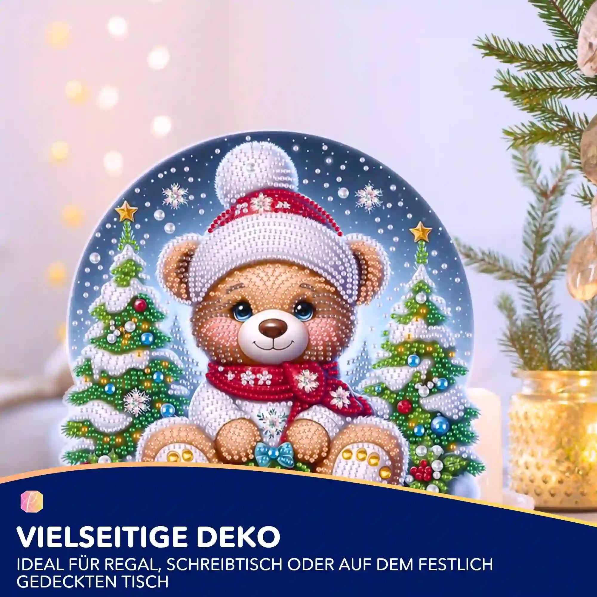Diamond Painting Aufsteller - Weihnachtsbär