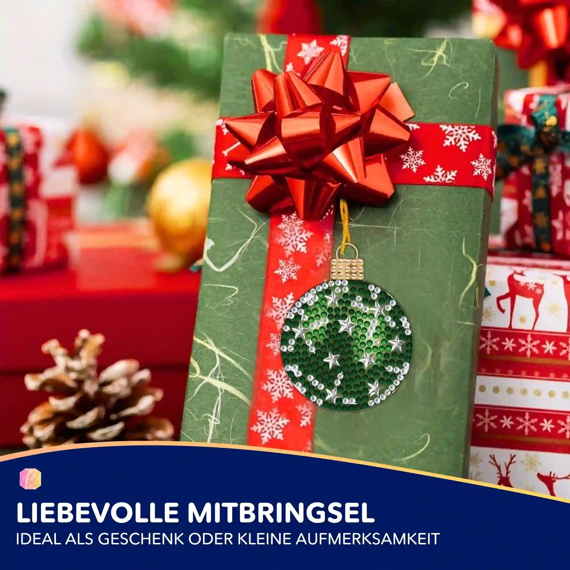 Diamond Painting - Kleine Weihnachtsanhänger Baumkugeln