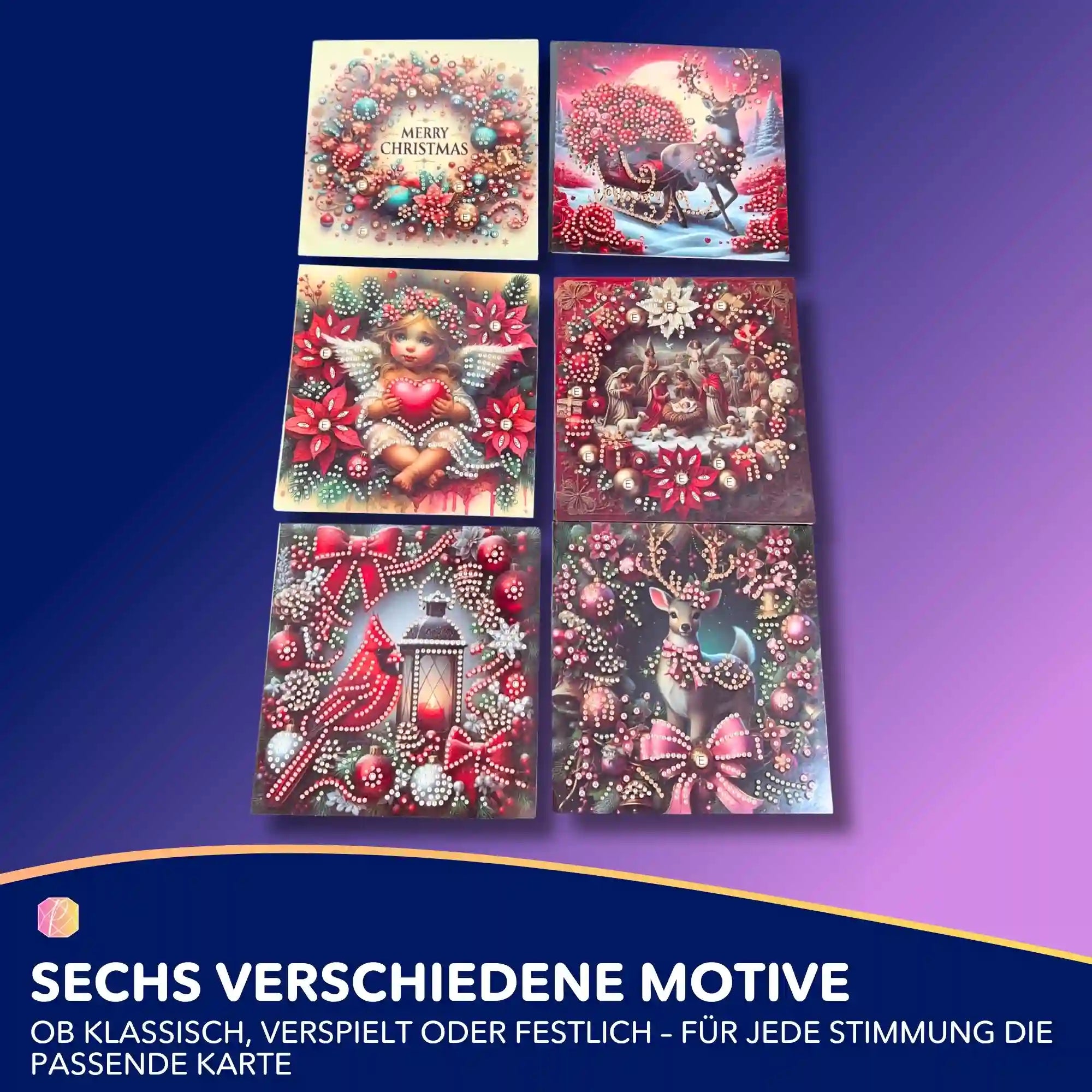 Diamond Painting Weihnachtskarten