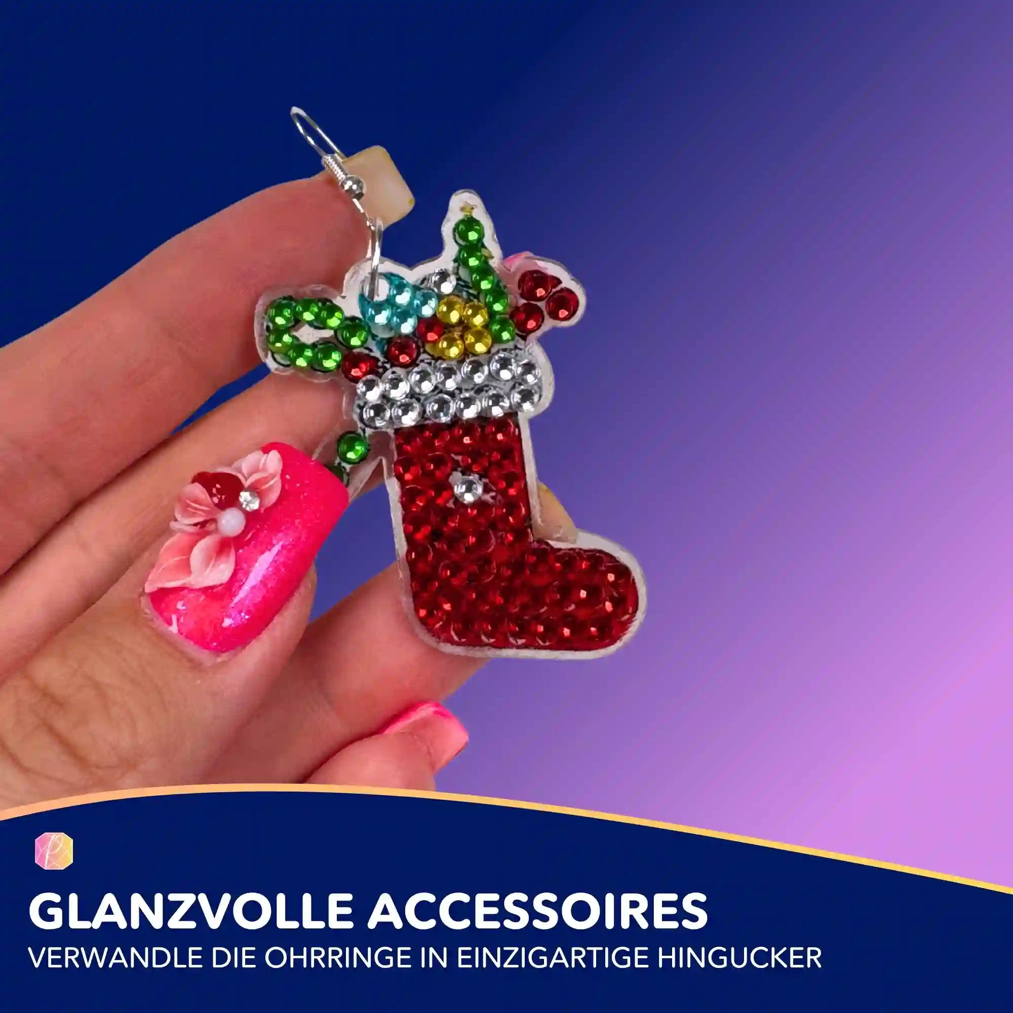 Diamond Painting Ohrringe Weihnachten