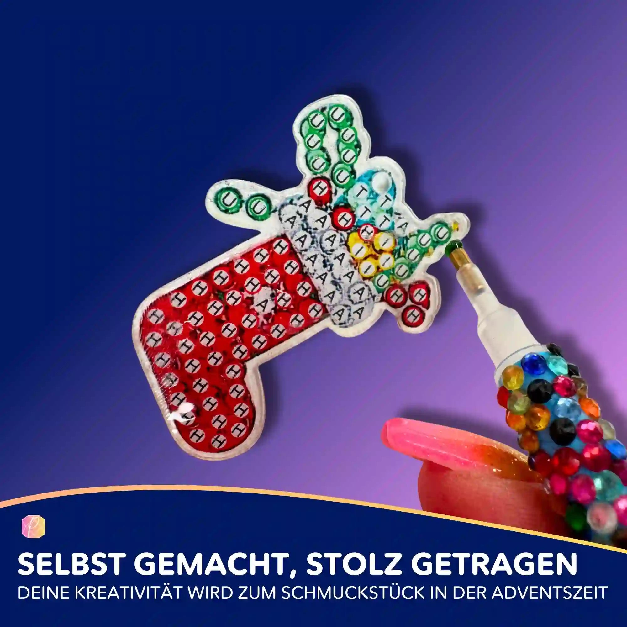 Diamond Painting Ohrringe Weihnachten