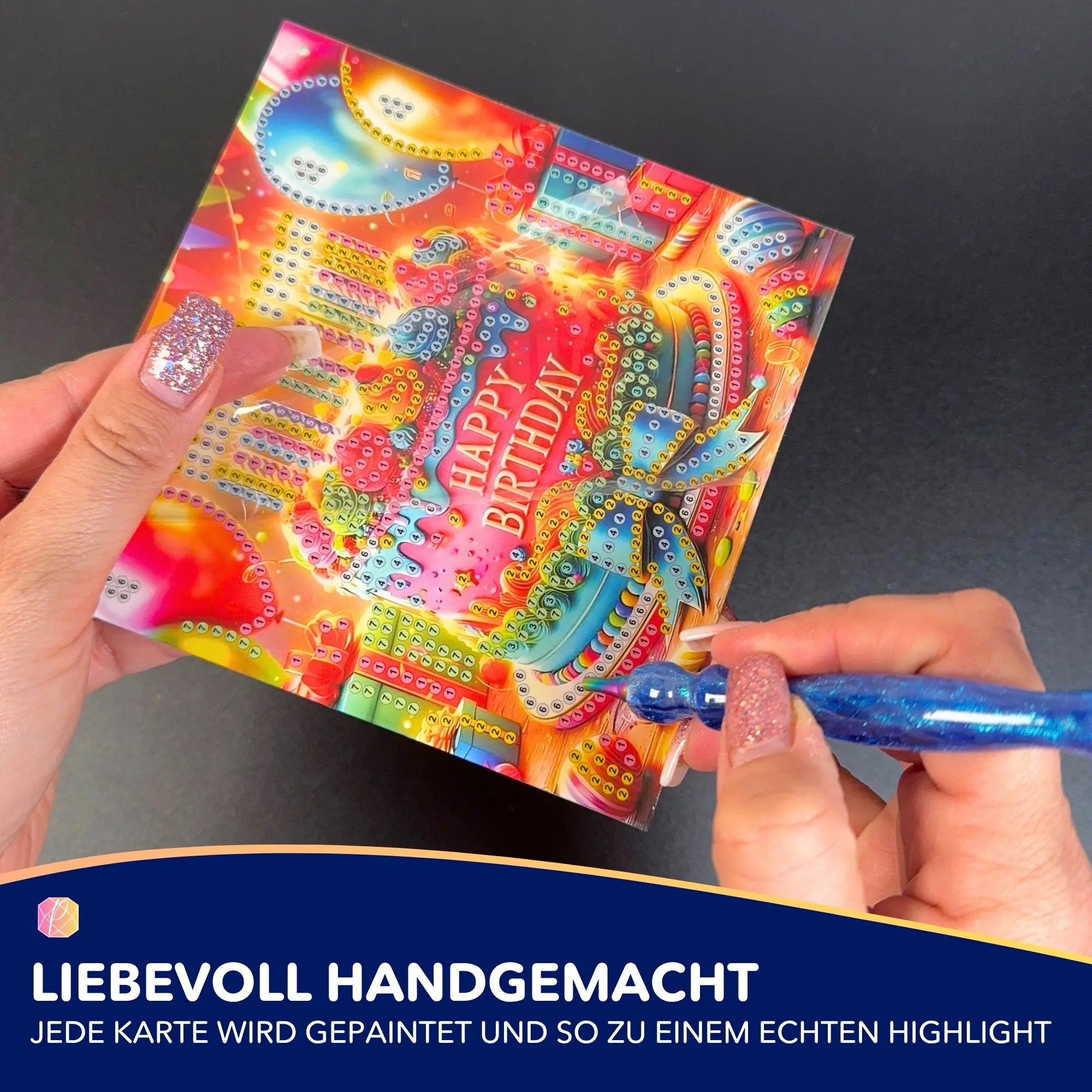 Diamond Painting Geschenkkarten Geburtstag