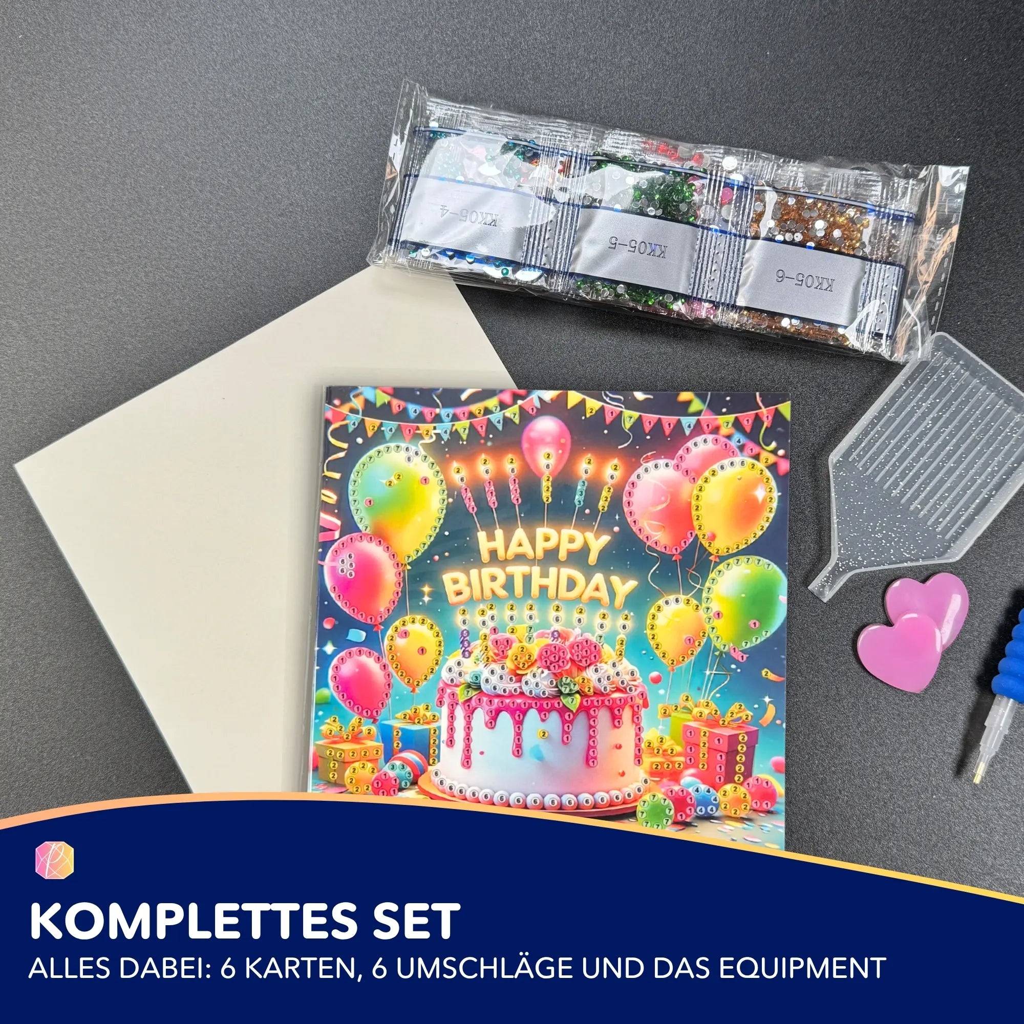 Diamond Painting Geschenkkarten Geburtstag