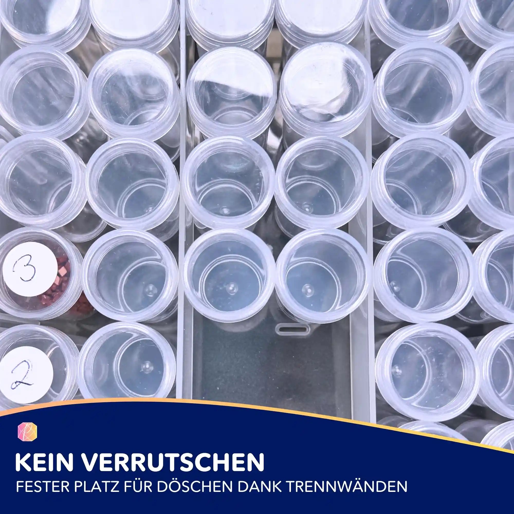 Diamond Painting Aufbewahrungsbox / 60 Dosen