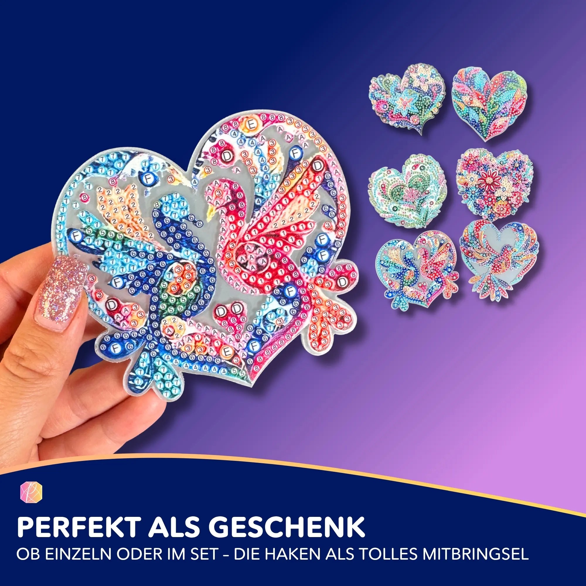 Diamond Painting Wandhaken Mosaikherzen