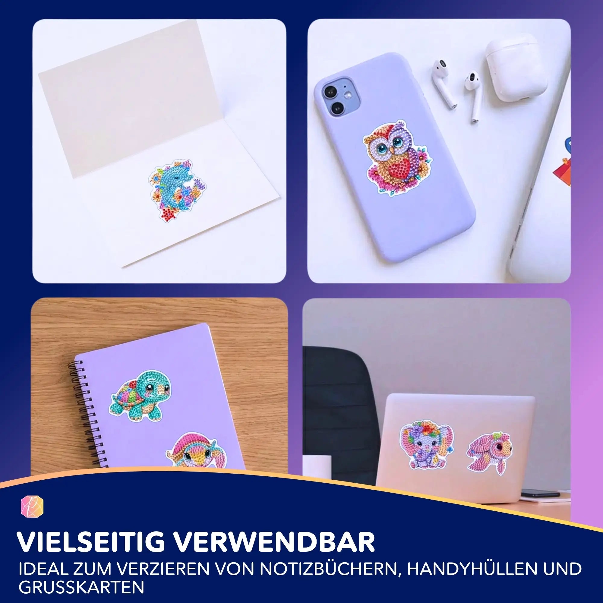 Diamond Painting Sticker - Süße Tierchen