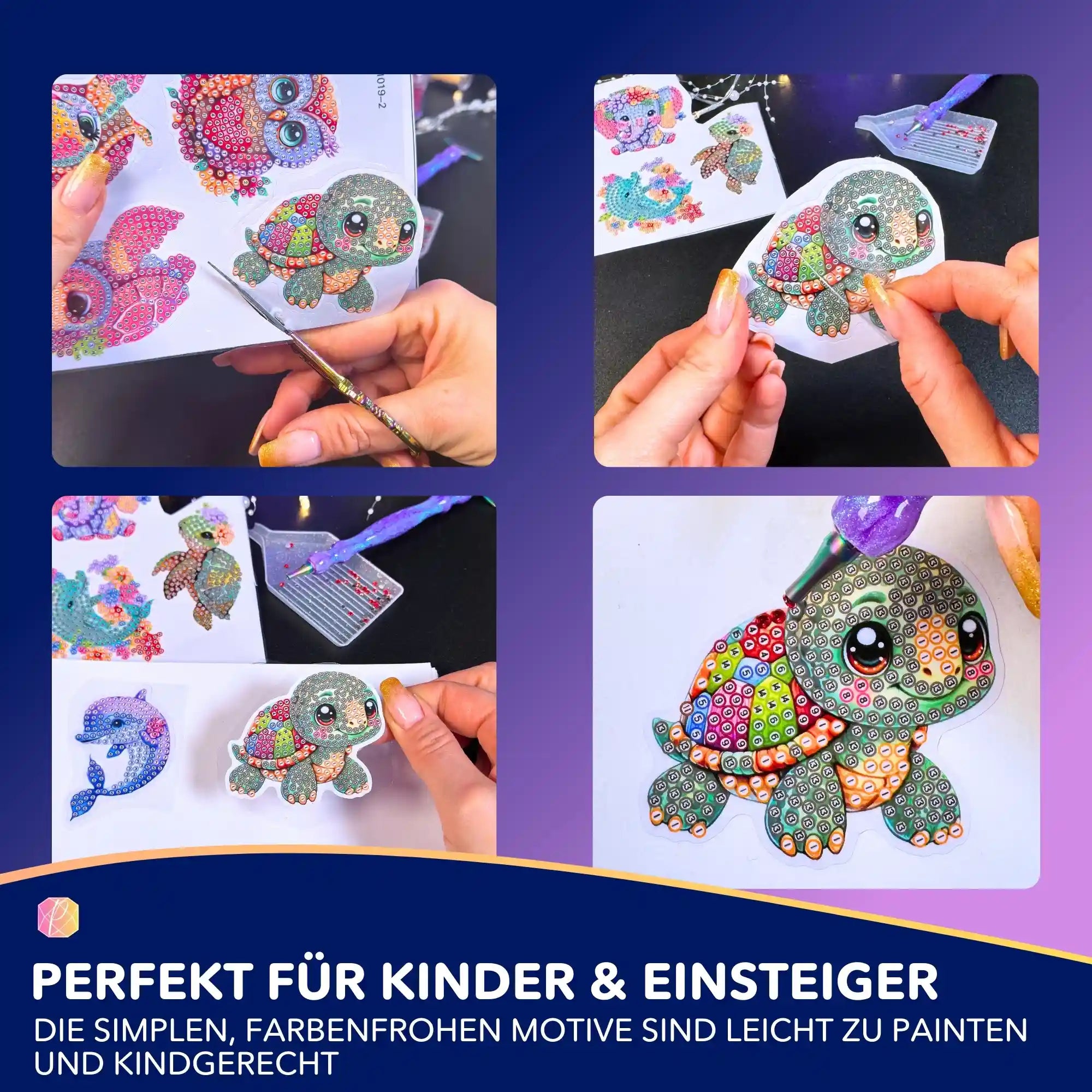 Diamond Painting Sticker - Süße Tierchen