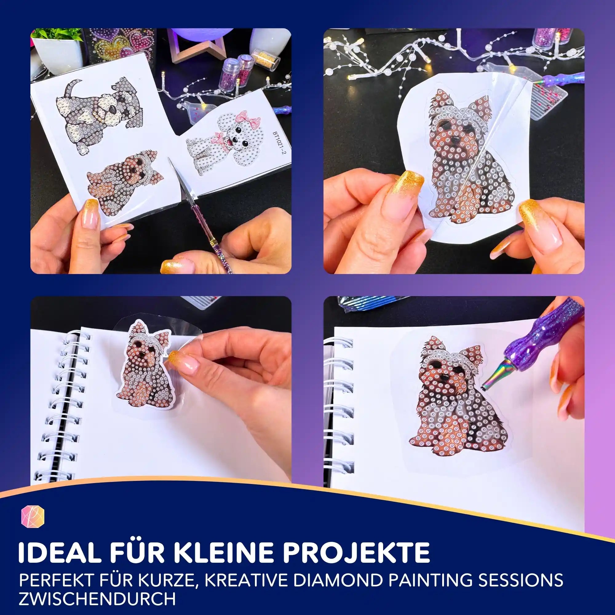 Diamond Painting Sticker - Hunde