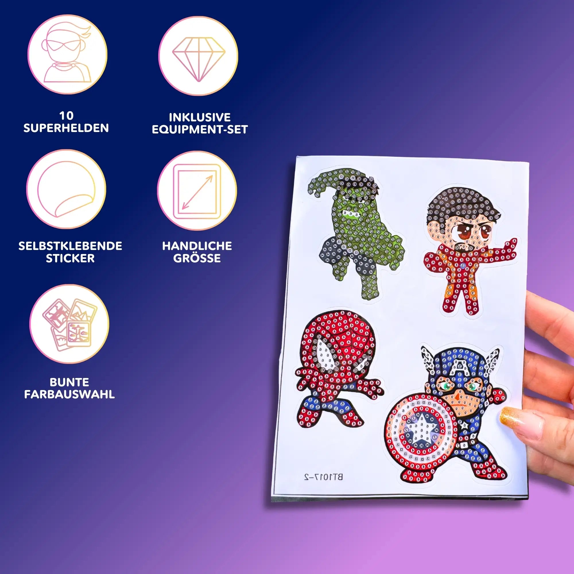 Diamond Painting Sticker - Superhelden