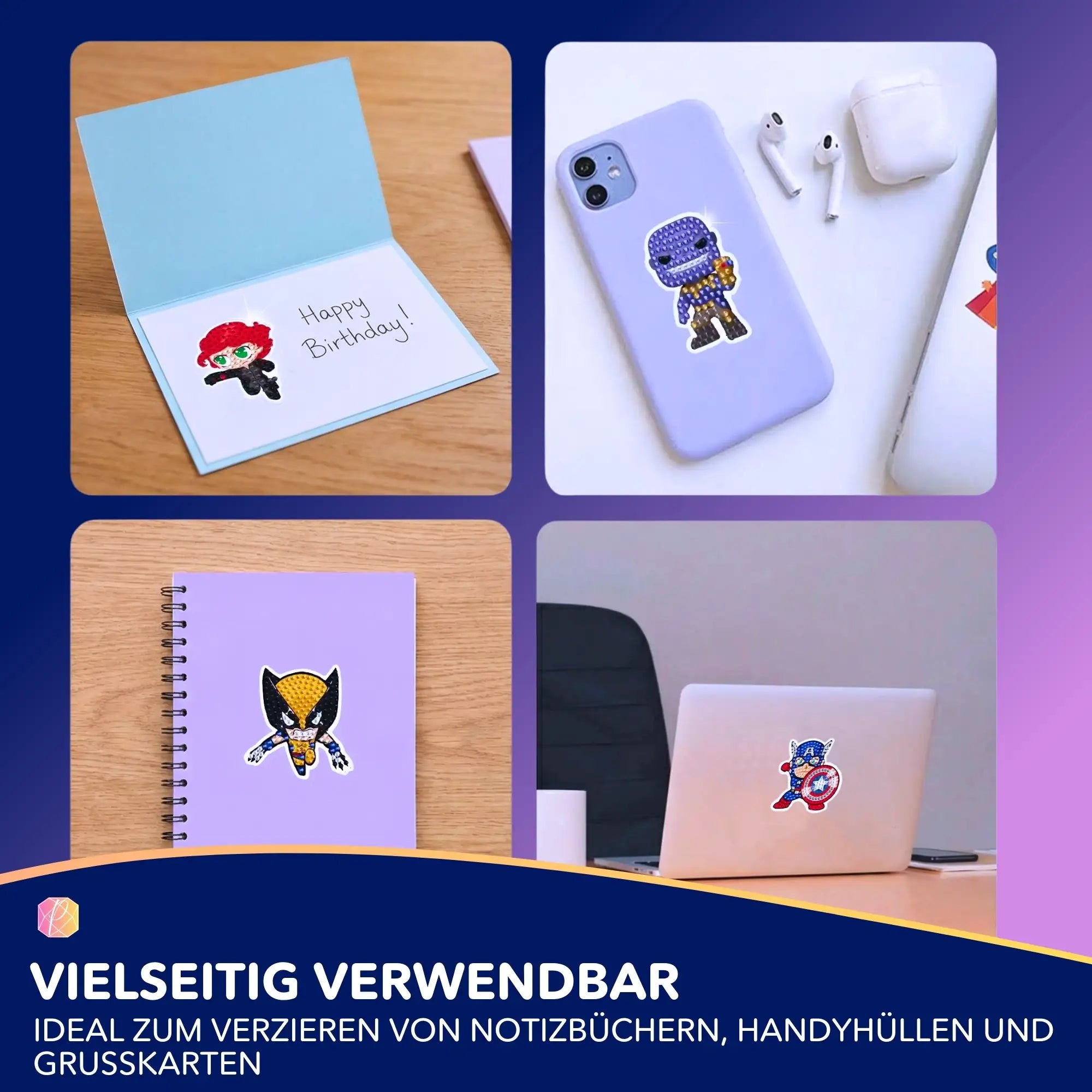 Diamond Painting Sticker - Superhelden