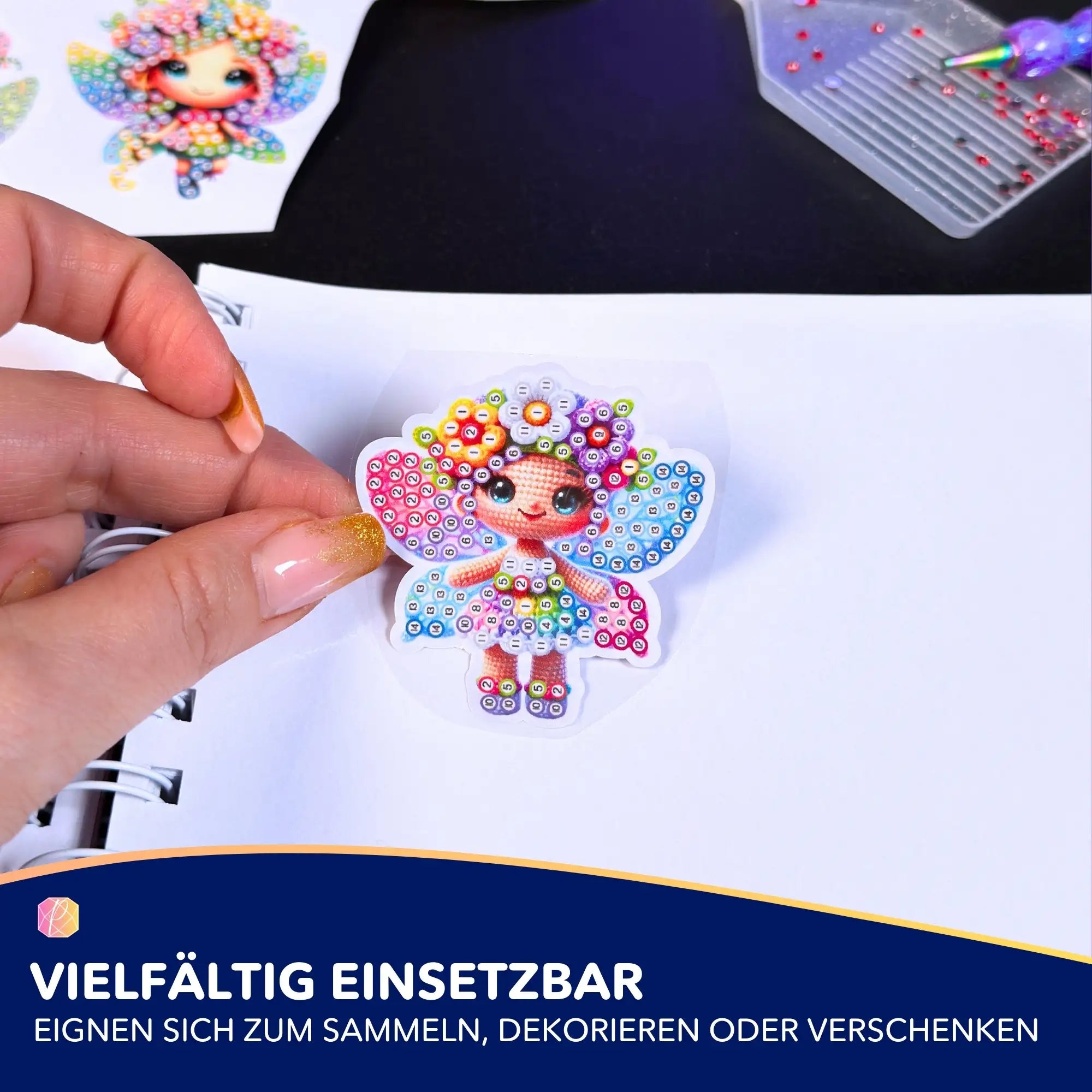 Diamond Painting Sticker - Blumenfeen