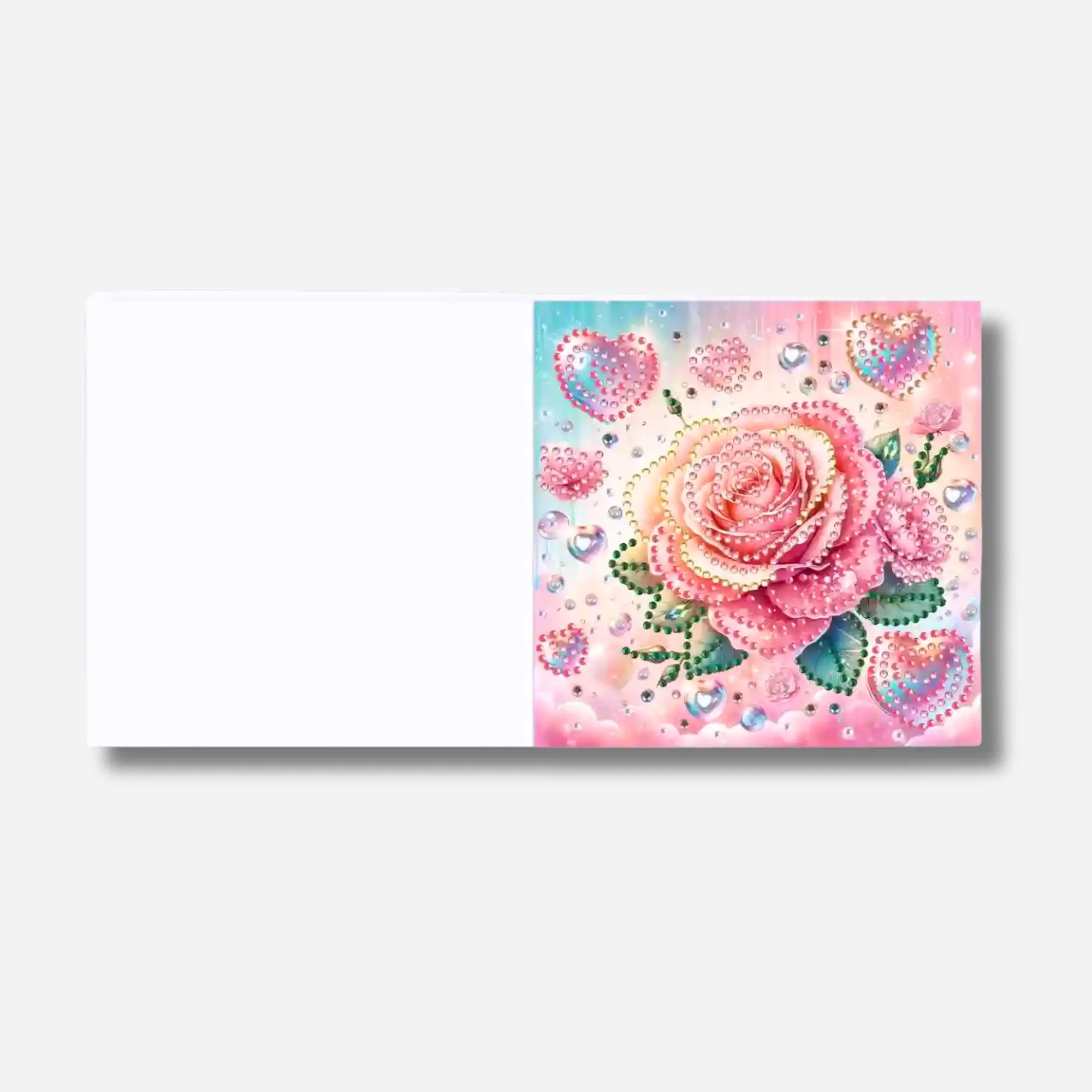 Diamond Painting Geschenkkarte Rose