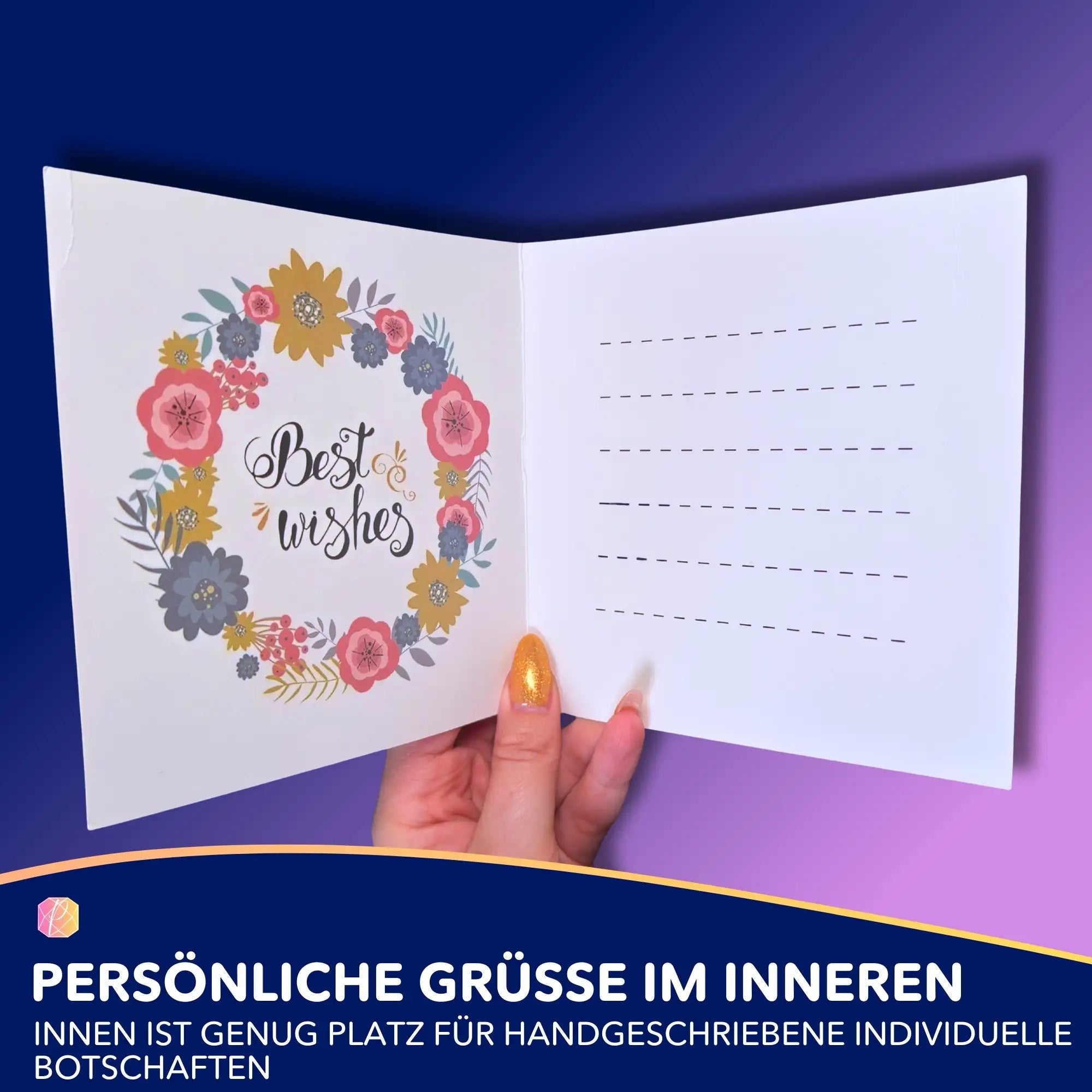 Diamond Painting Geschenkkarte Rose