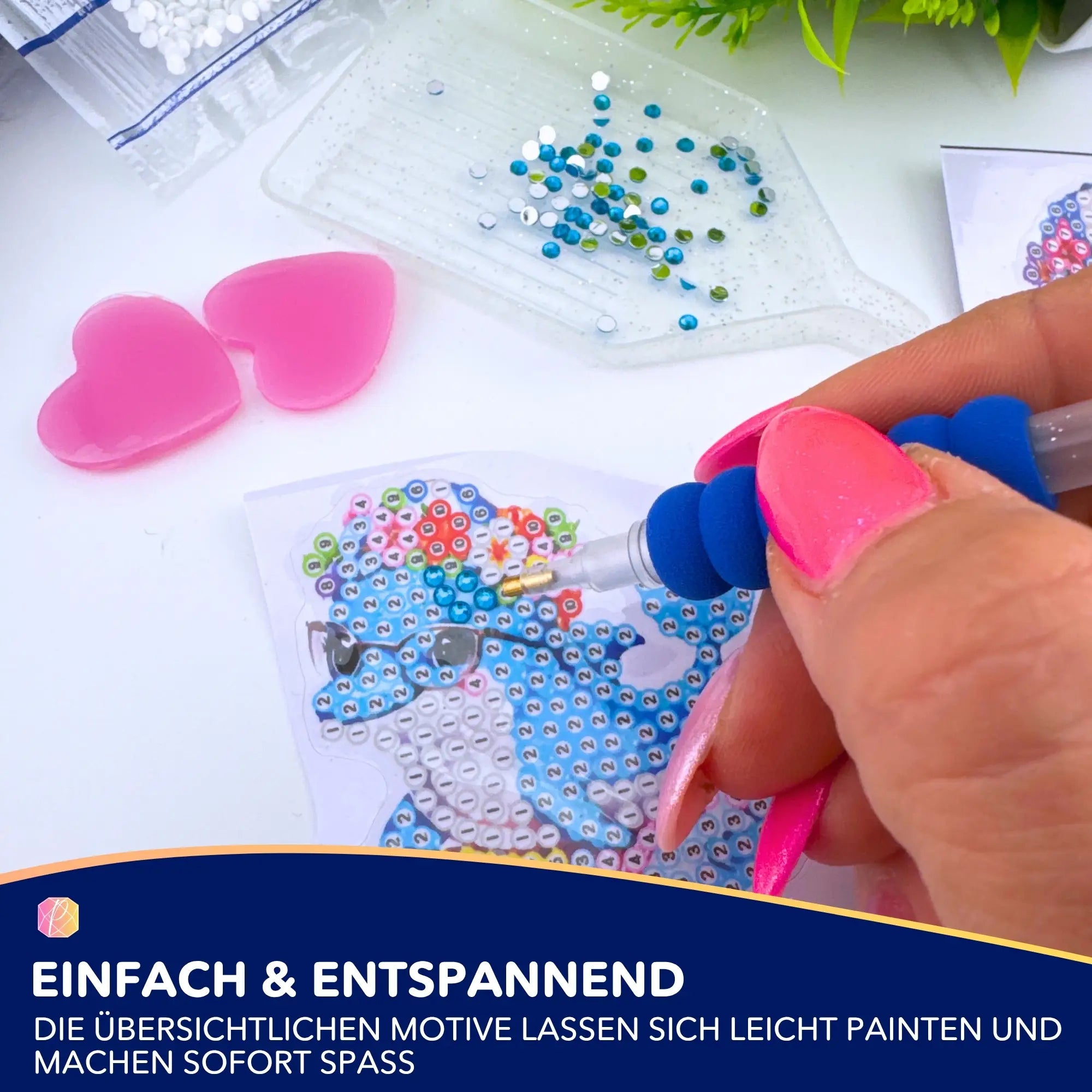 Diamond Painting Sticker - Kleine Surfer
