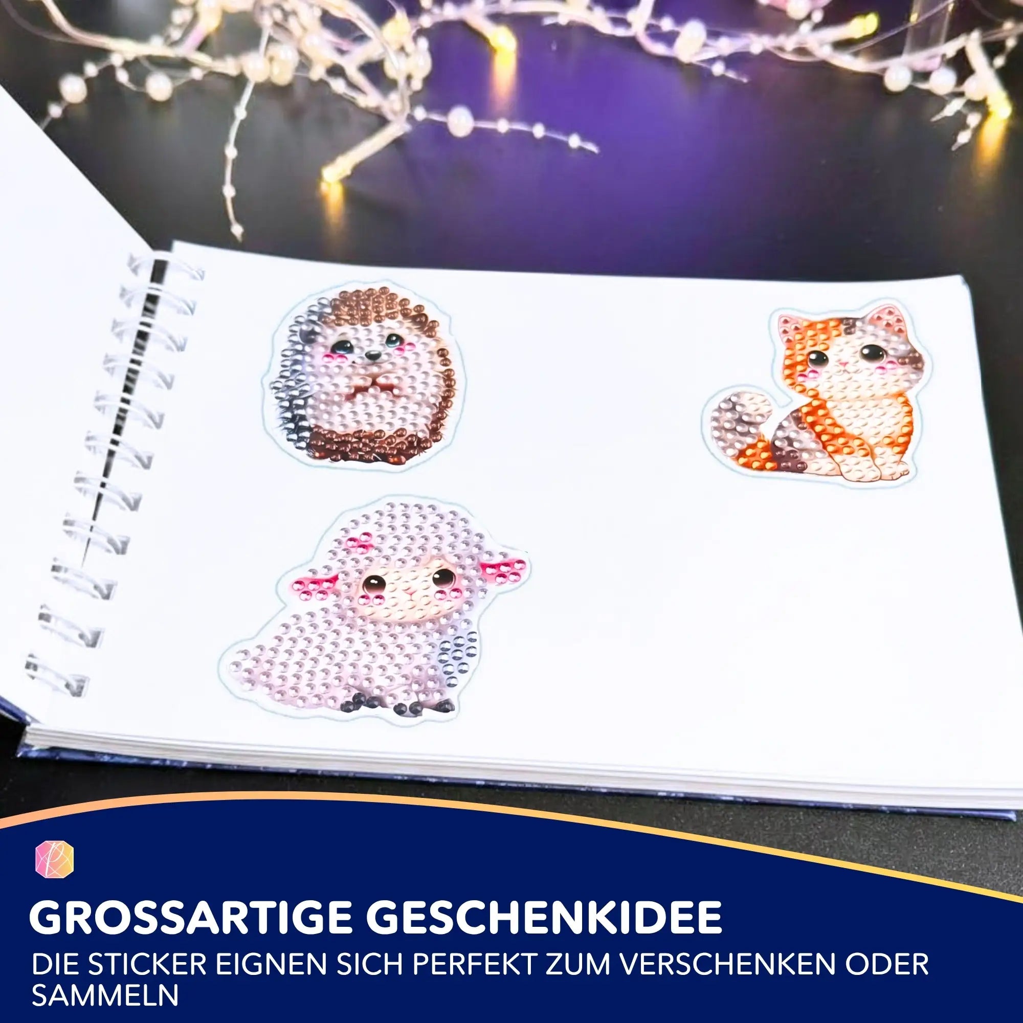 Diamond Painting Sticker - Niedliche Tierchen