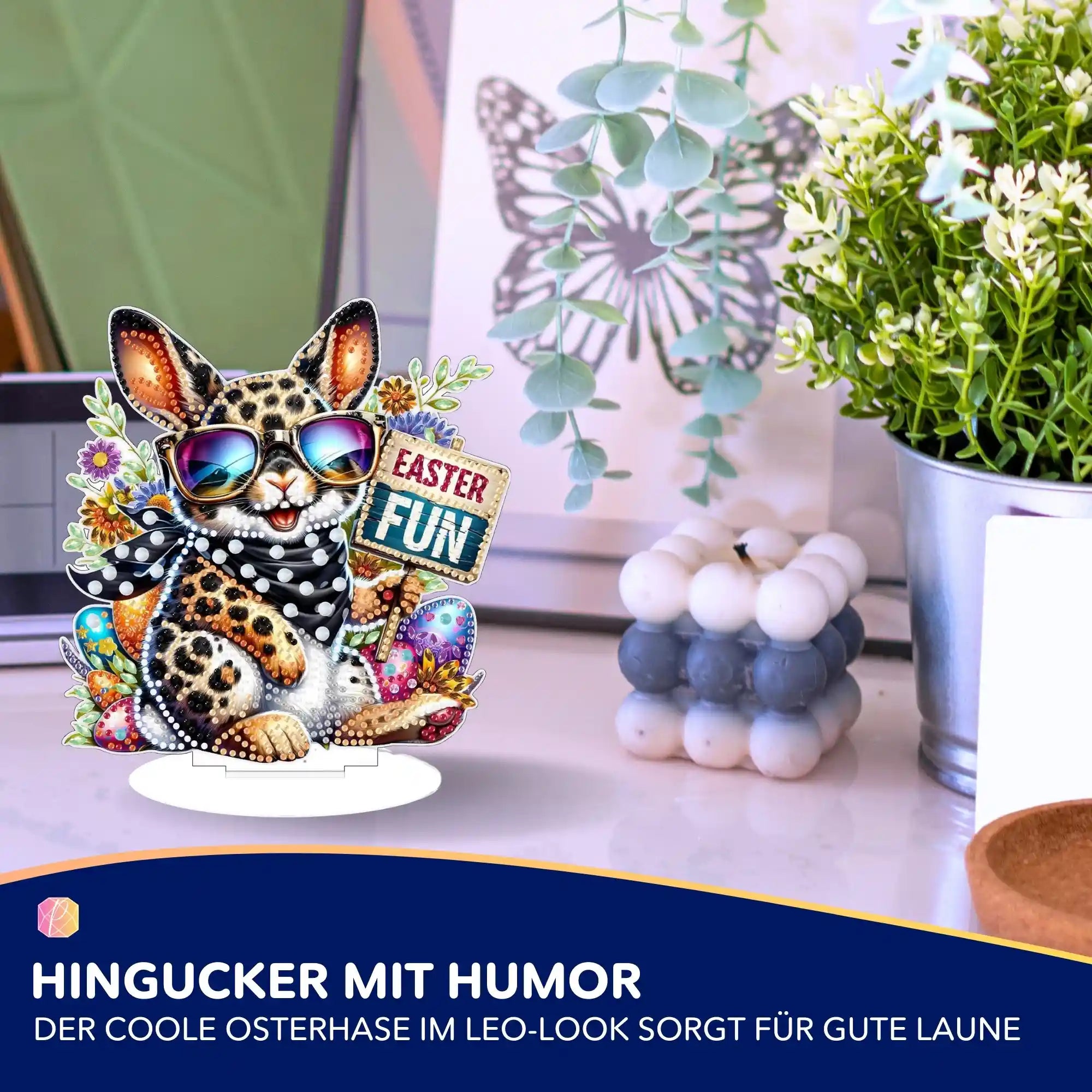 Diamond Painting Aufsteller - Funny Easter Bunny