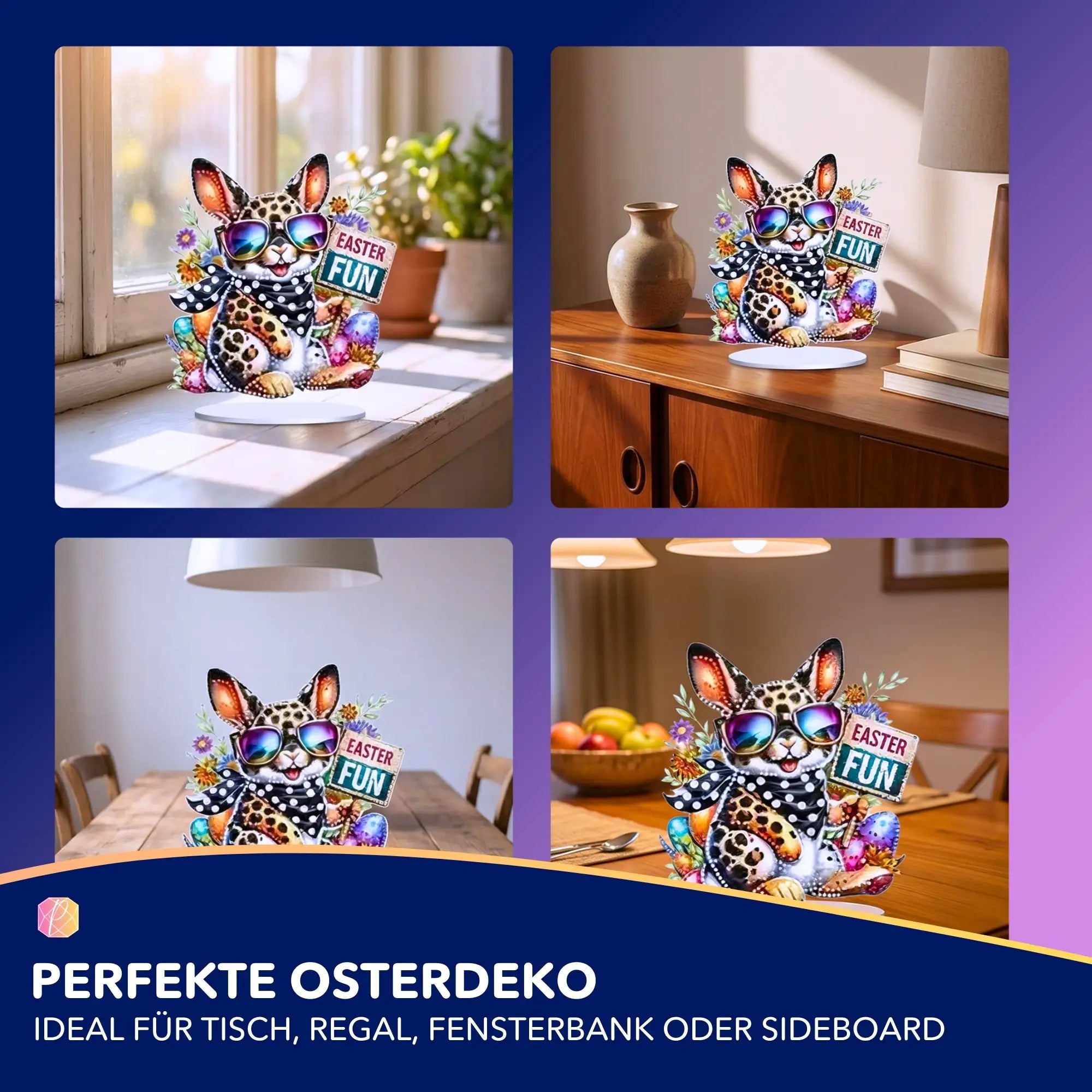 Diamond Painting Aufsteller - Funny Easter Bunny