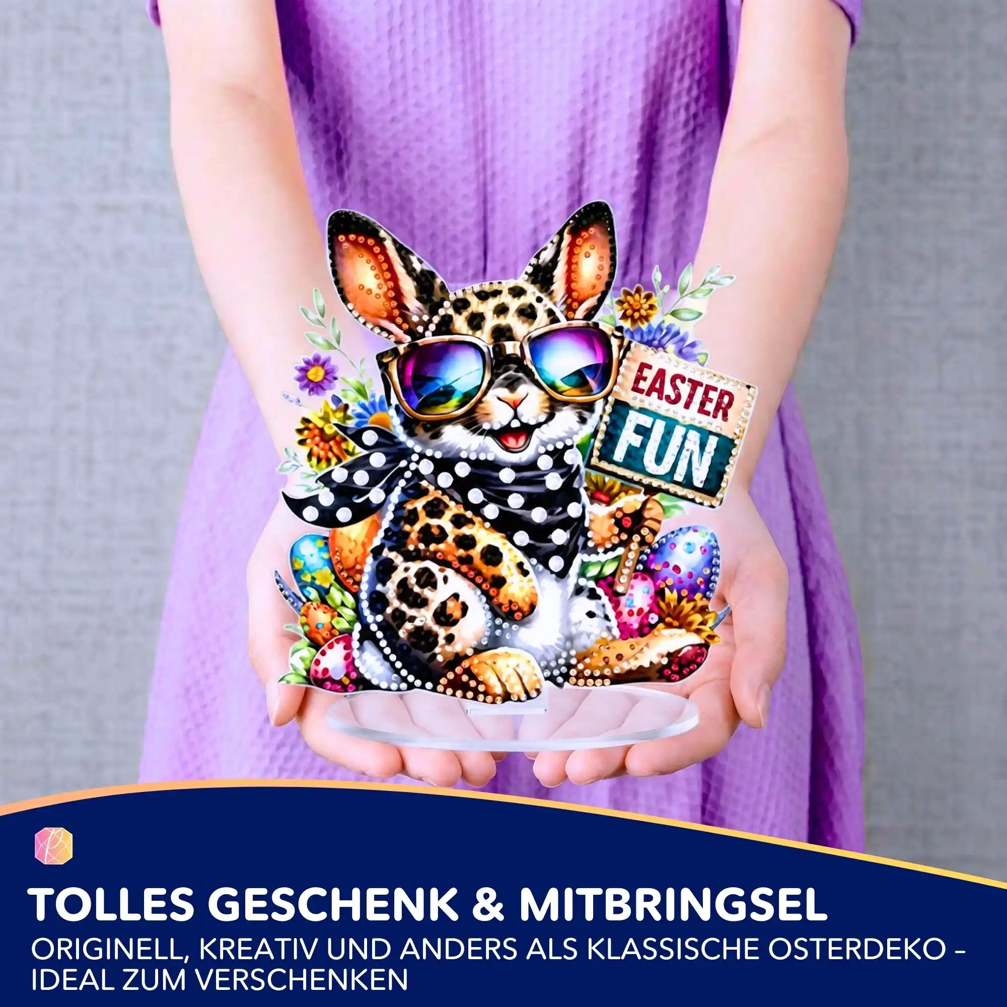 Diamond Painting Aufsteller - Funny Easter Bunny