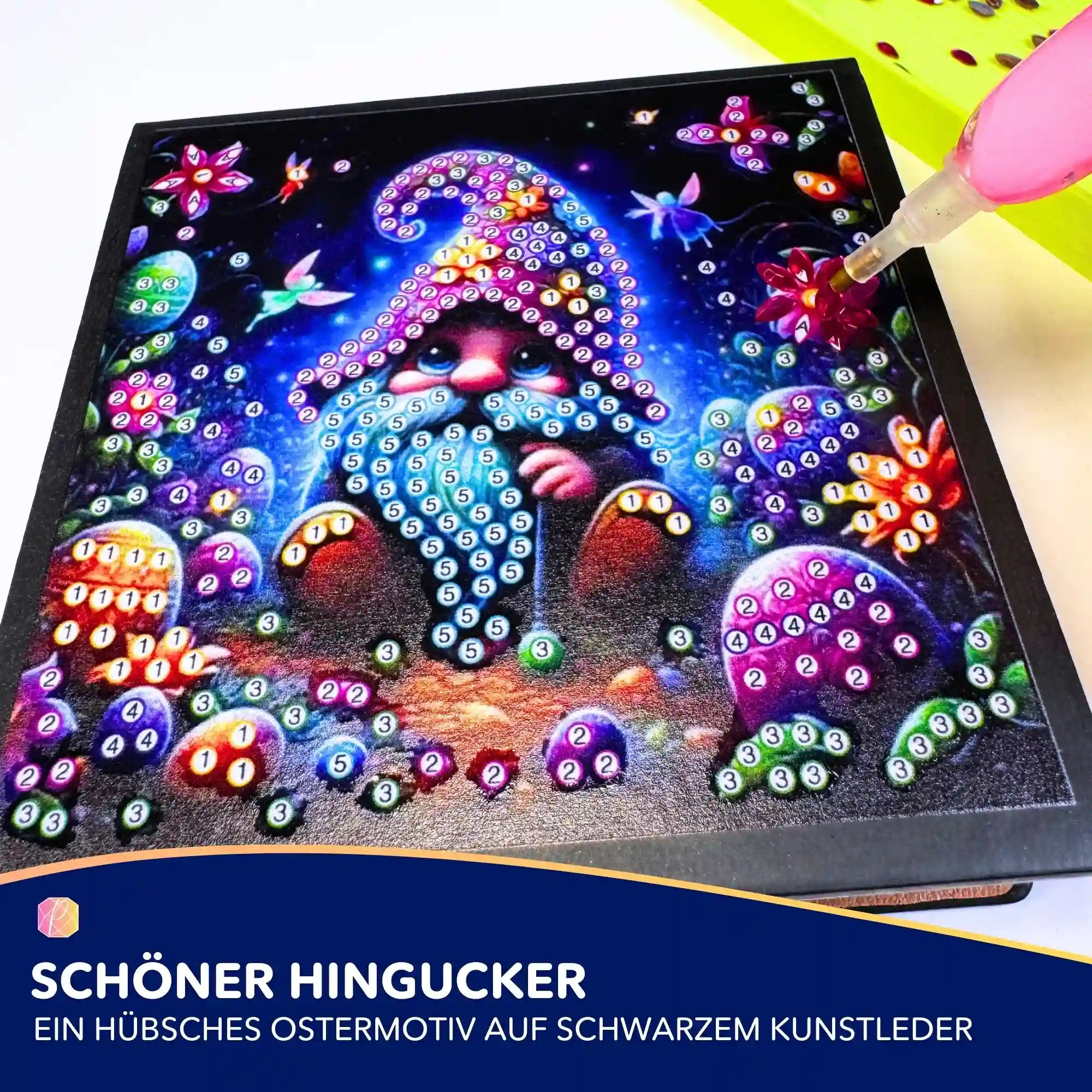 Diamond Painting Notizzettel - Osterzwerg