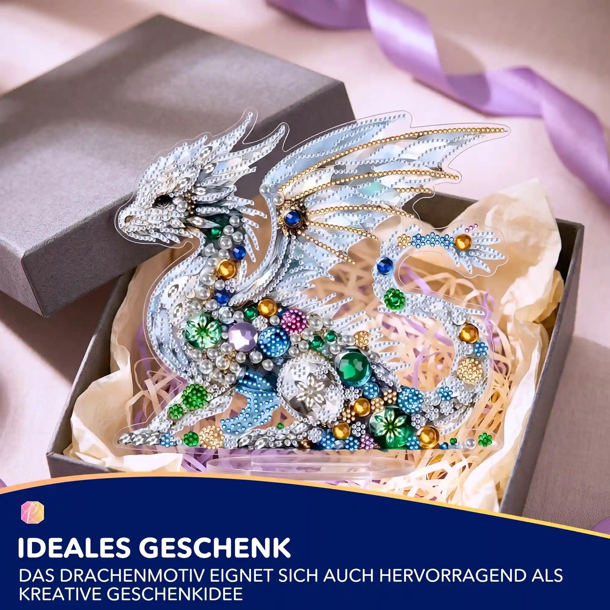 Diamond Painting Aufsteller - Weißer Drache
