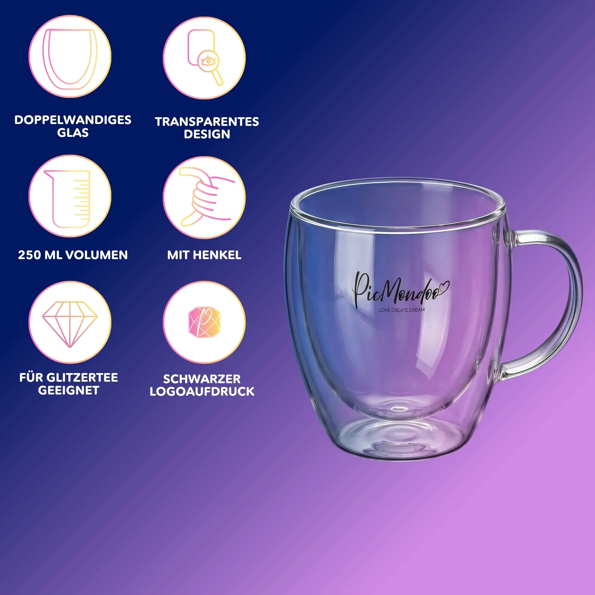 Teeglas Picmondoo