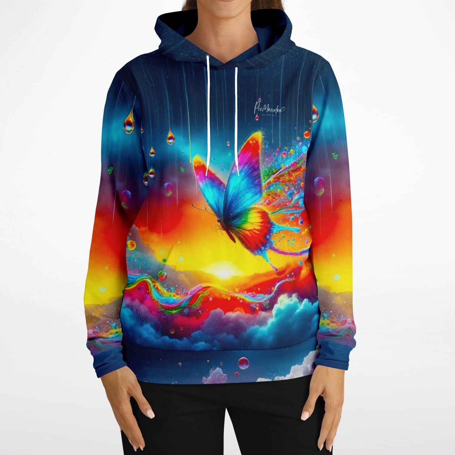 Dreamer Hoodie - 100 Farben Special - Schmetterlinge im Regenbogenfluss