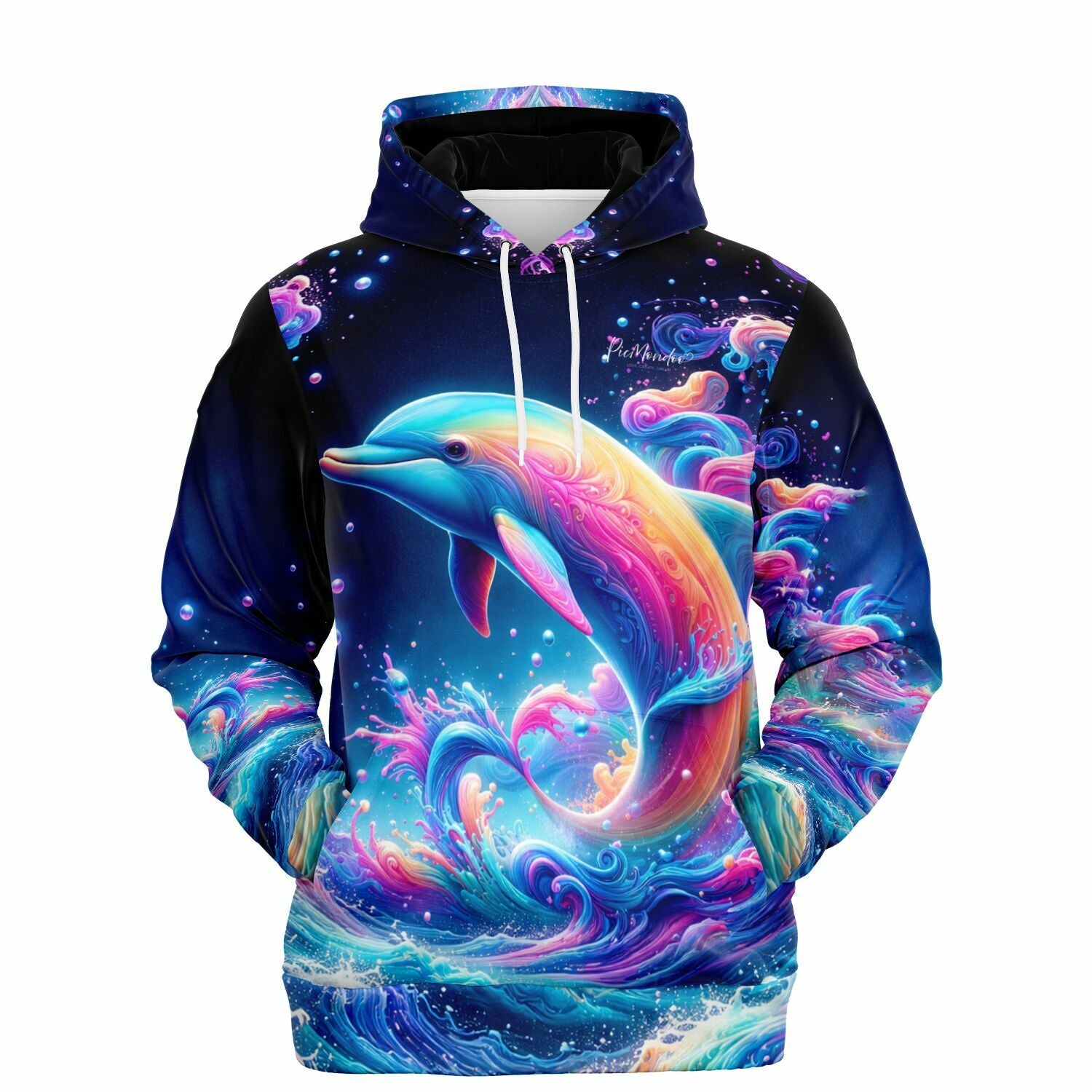 Dreamer Hoodie - Delfin im Farbenmeer