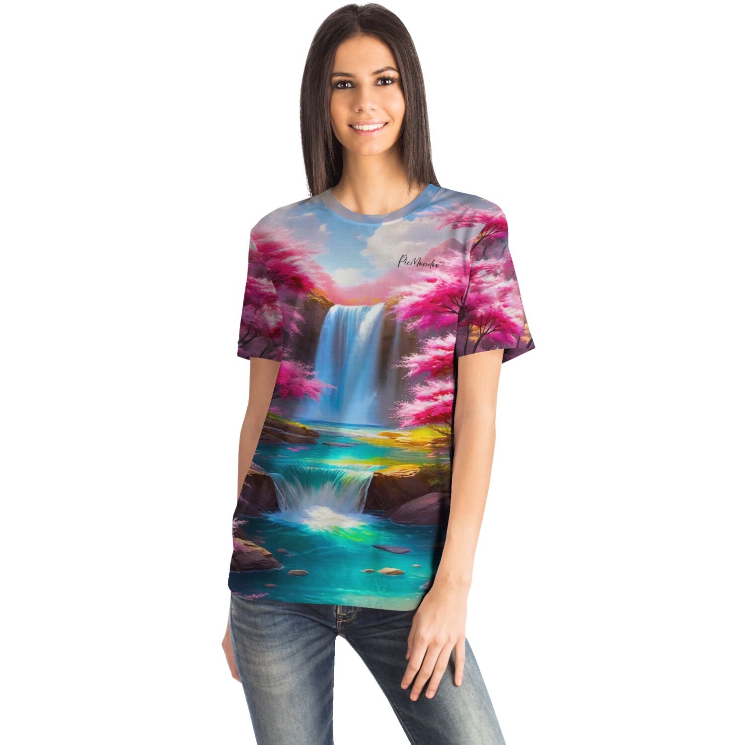 Dreamer T-Shirt - Kirschblüten am Wasserfally