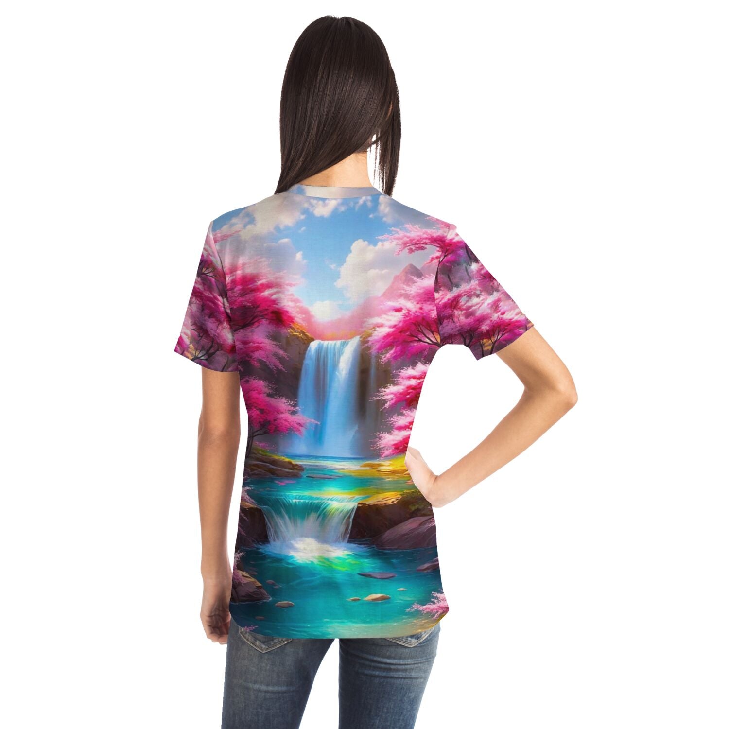 Dreamer T-Shirt - Kirschblüten am Wasserfally