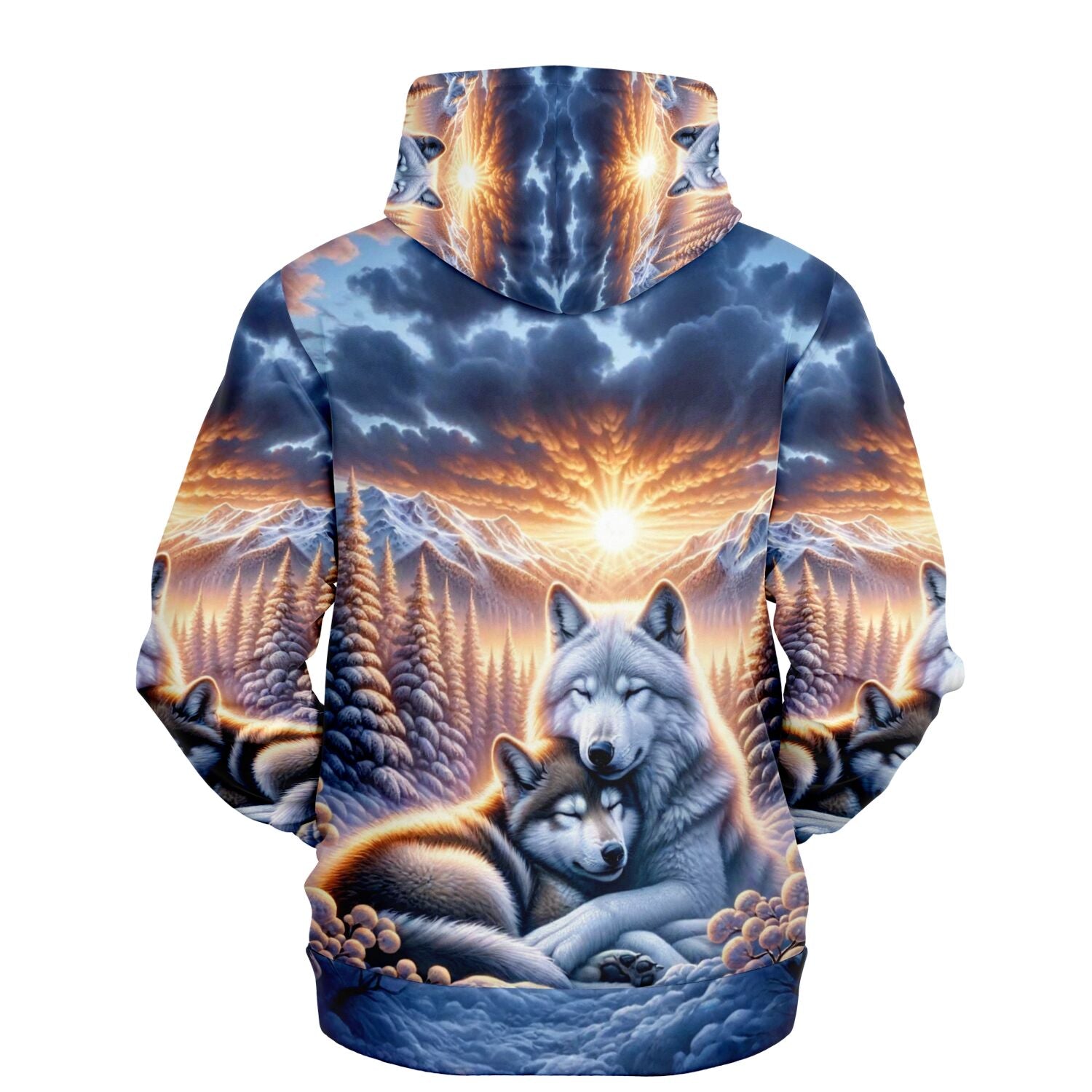 Dreamer Hoodie - Wolfliebe im Sonnenaufgang