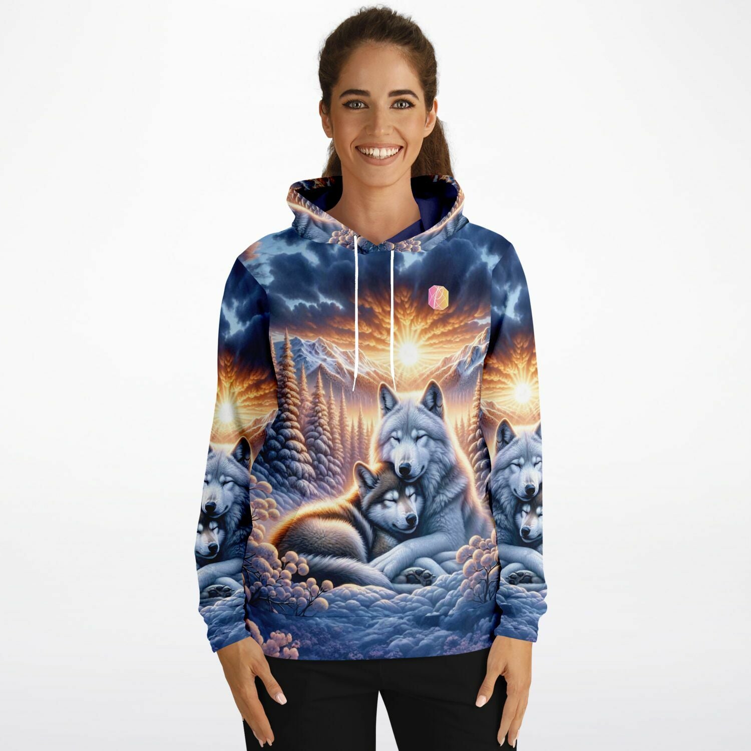 Dreamer Hoodie - Wolfliebe im Sonnenaufgang