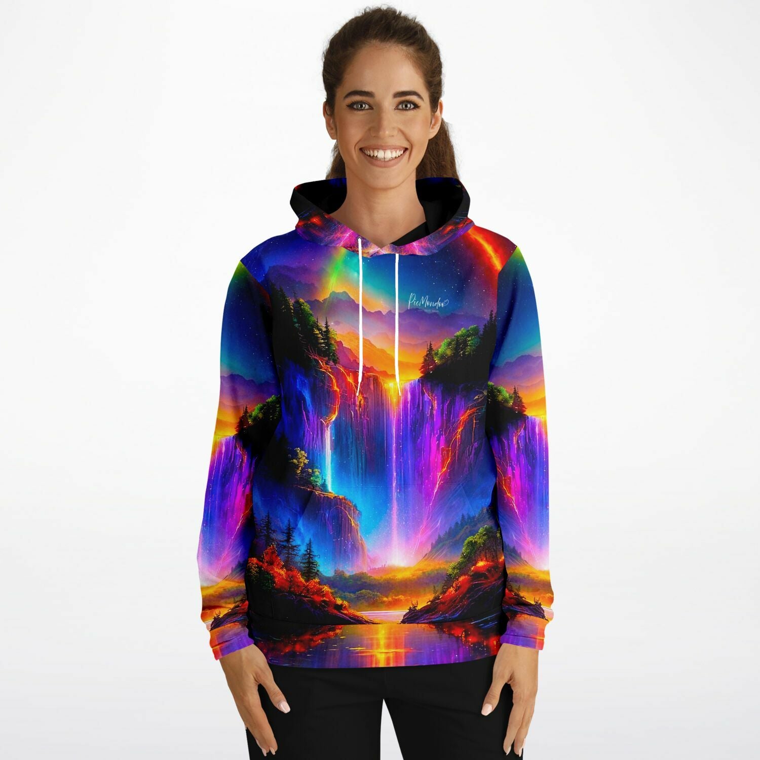Dreamer Hoodie - Nachtleuchten am Wasserfall
