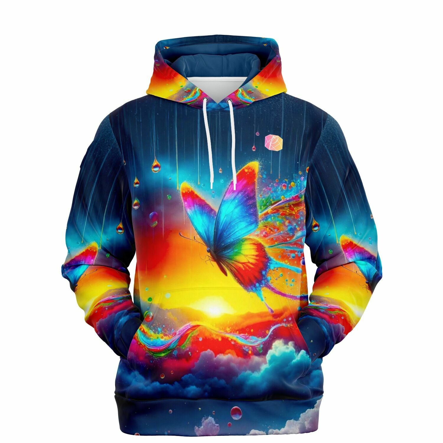 Dreamer Hoodie - 100 Farben Special - Schmetterlinge im Regenbogenfluss