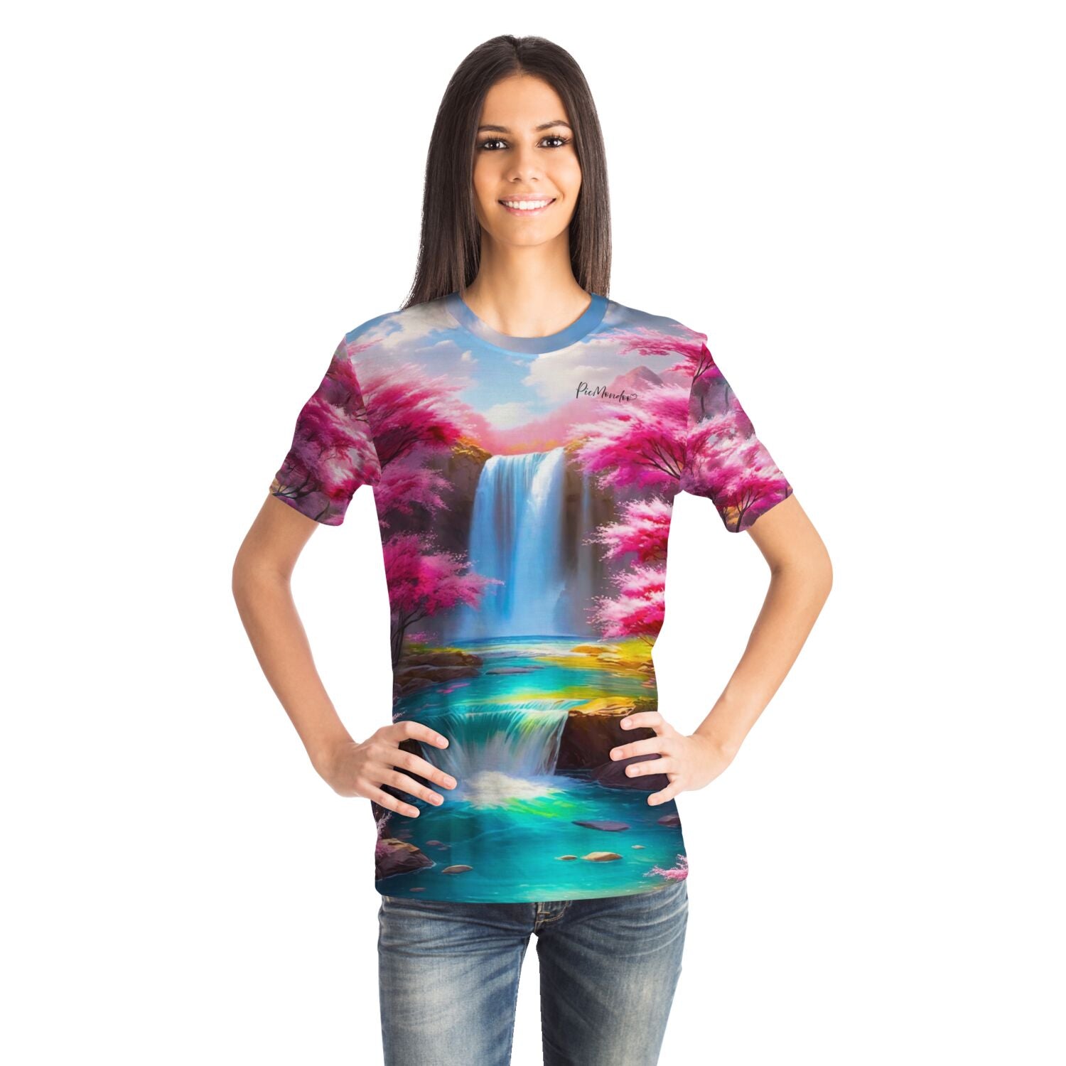 Dreamer T-Shirt - Kirschblüten am Wasserfally