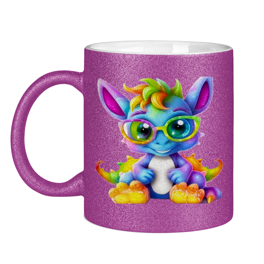 Glitzertasse Schlaubi Drache