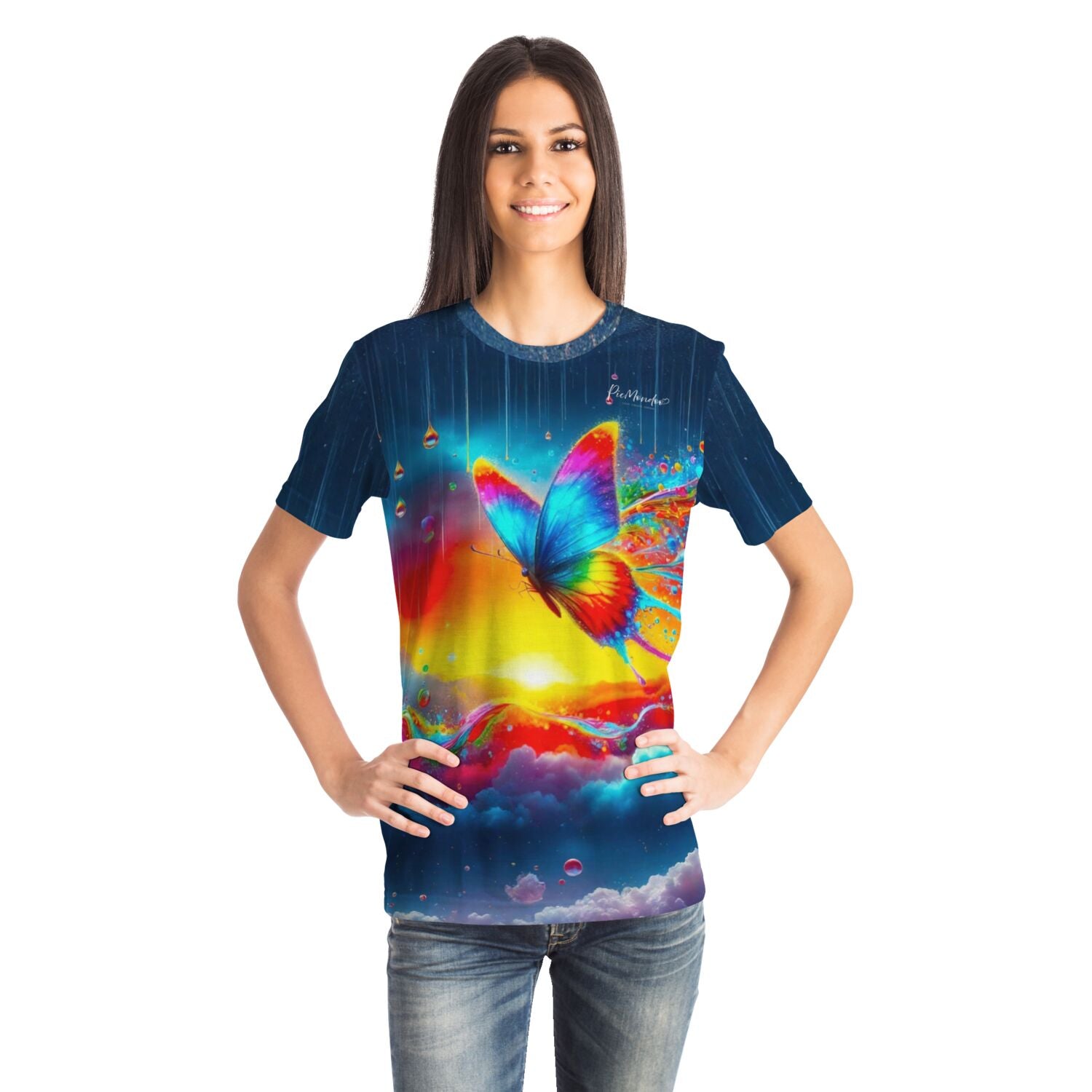 Dreamer T-Shirt - 100 Farben Special - Schmetterlinge im Regenbogenfluss