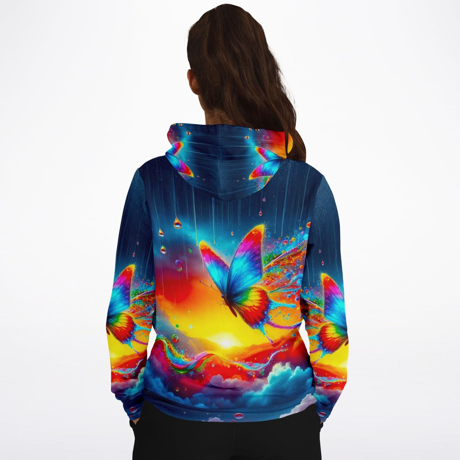 Dreamer Hoodie - 100 Farben Special - Schmetterlinge im Regenbogenfluss
