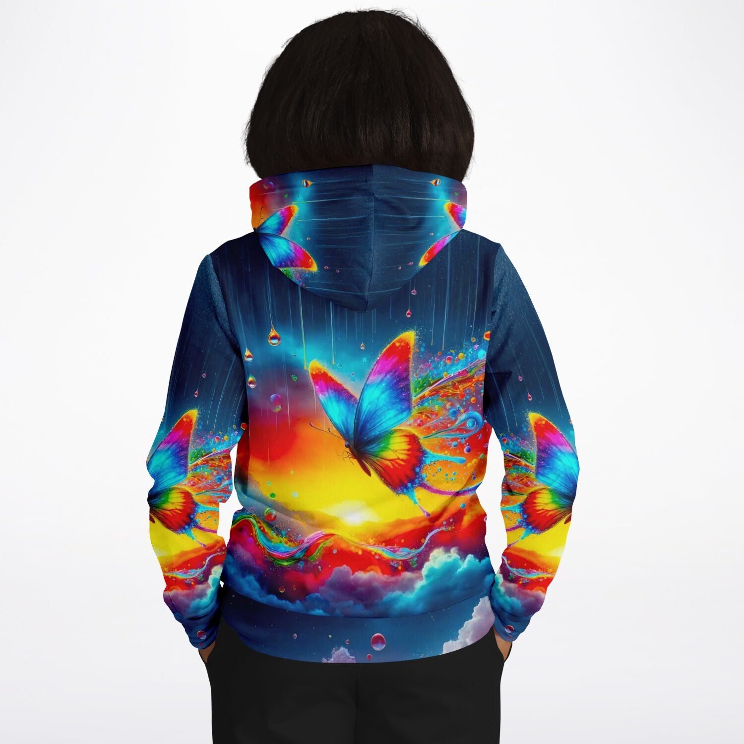 Dreamer Hoodie - 100 Farben Special - Schmetterlinge im Regenbogenfluss