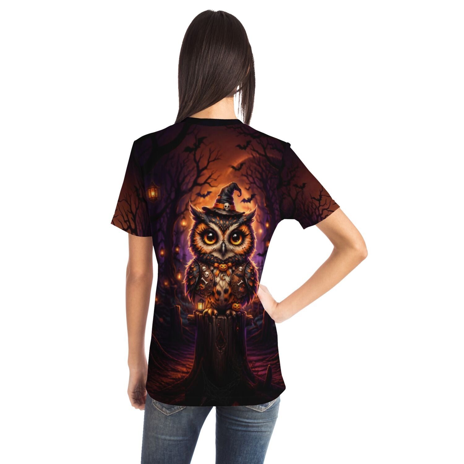 T-Shirt mit Eulen-Motiv Wächter der Kürbisnacht für Fans von Diamond Painting und Malen nach Zahlen Designs