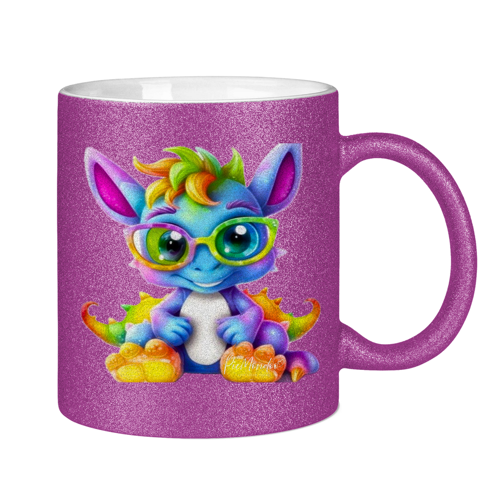 Glitzertasse Schlaubi Drache