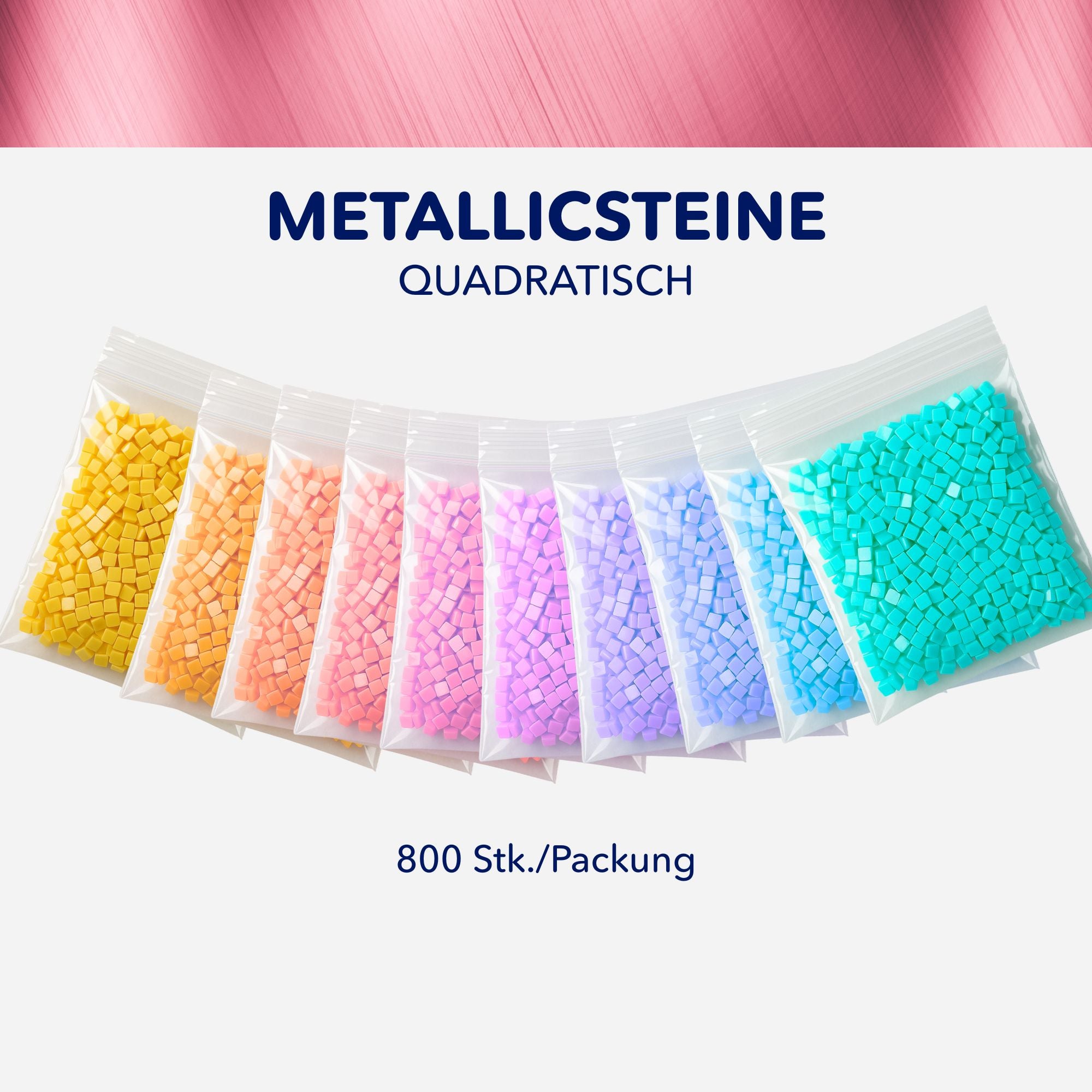 Diamond Painting Metallicsteine Quadratisch (800Stk.)