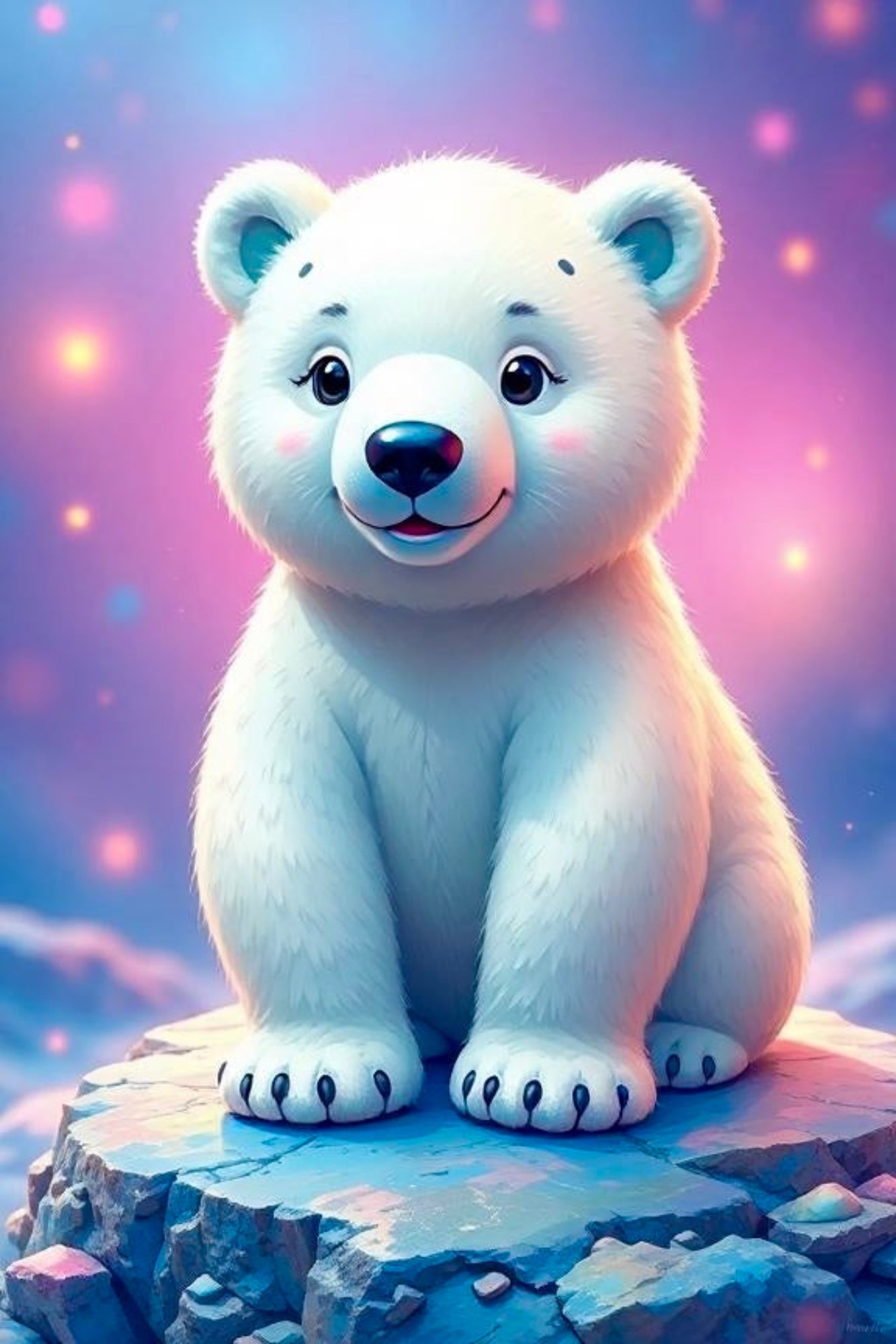 Diamond Painting Mini - Eisbär Hugo