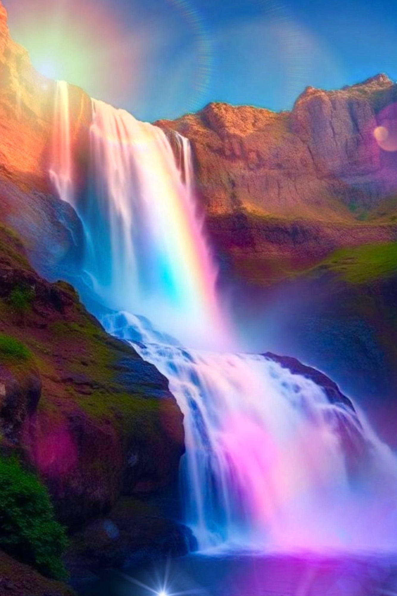 Diamond Painting - Glanz des Wasserfalls