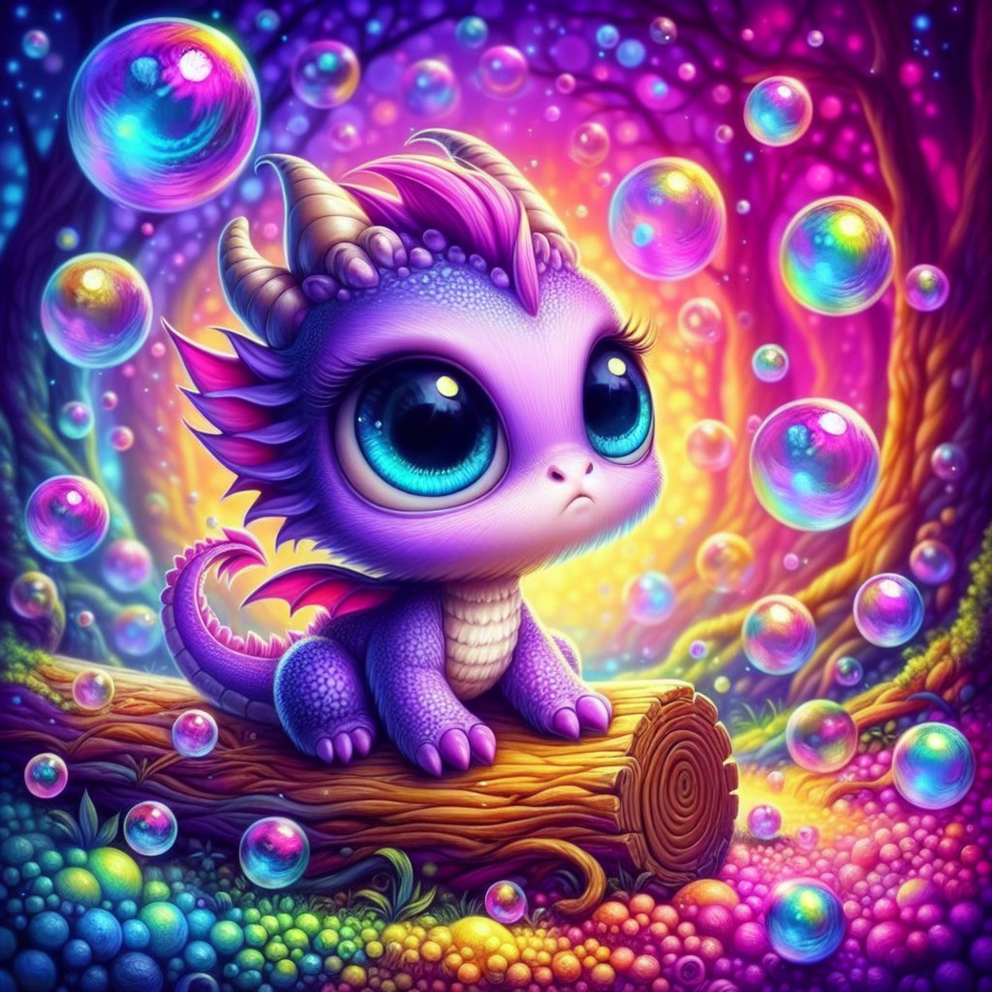 Diamond Painting Multi Special - Little bubble dragon "Limited Edition"
