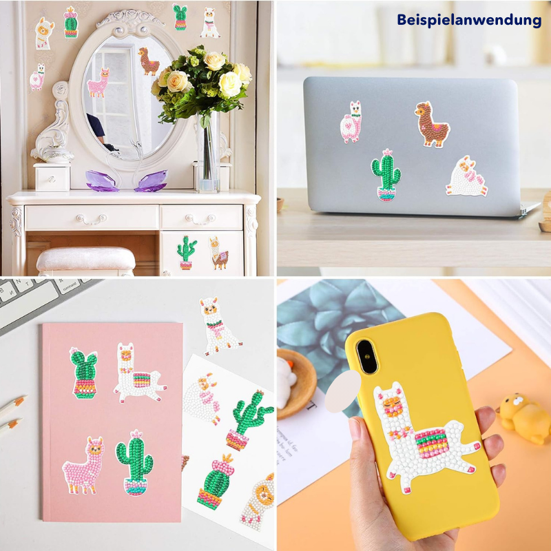 Diamond Painting Sticker - Little Lama
