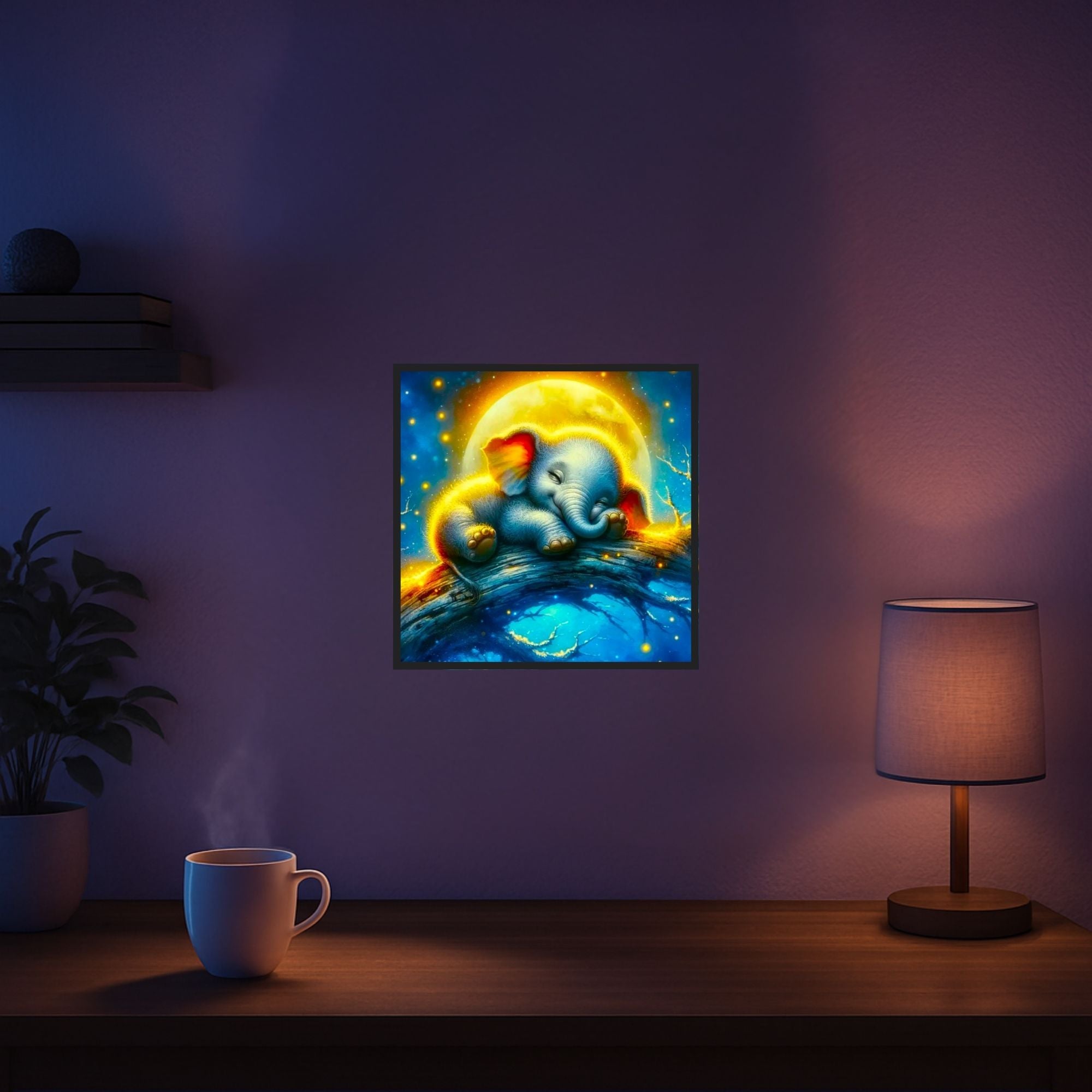 Diamond Painting - Mondschein Elefant