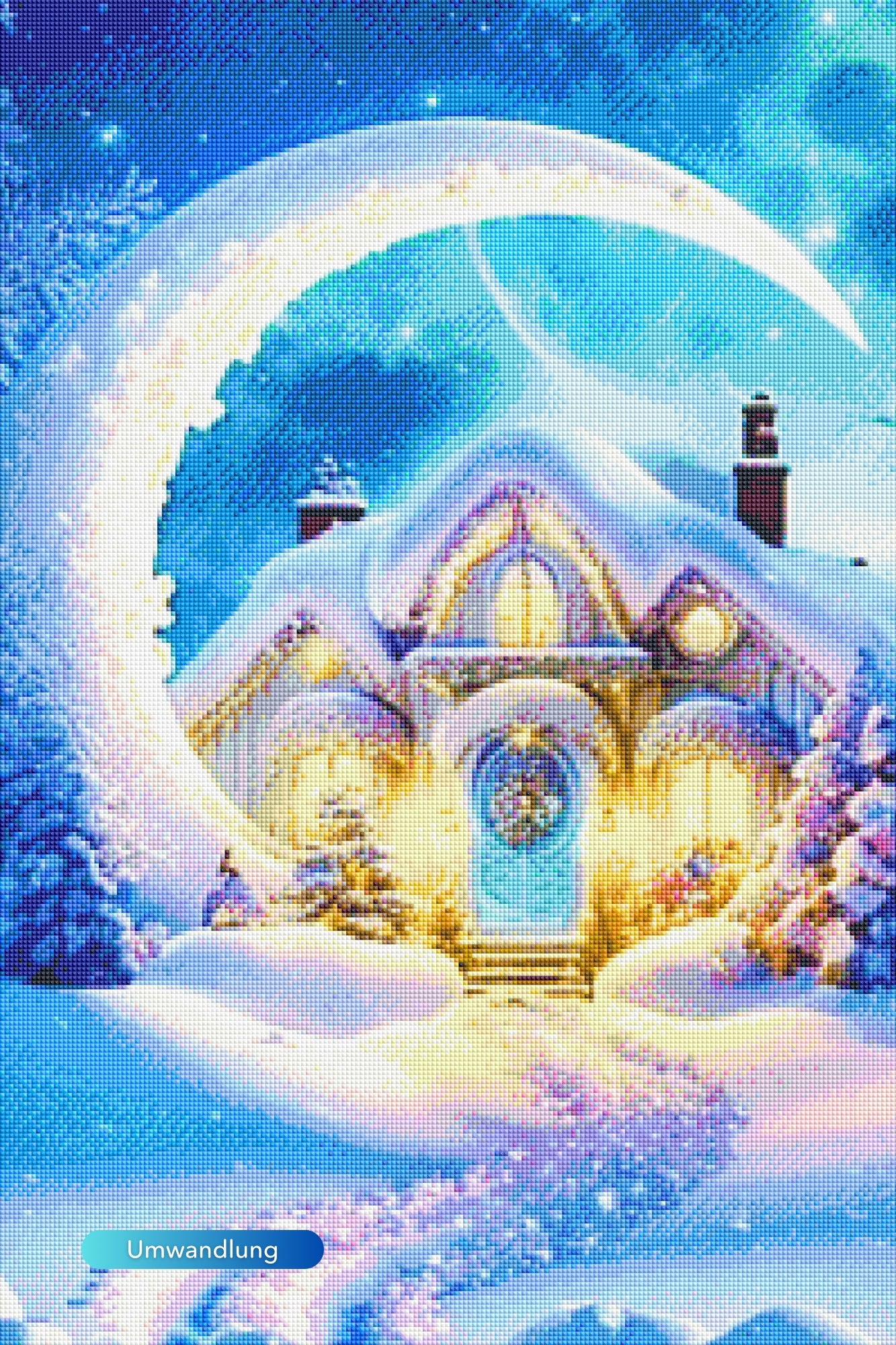 Diamond Painting Leuchtbild Special - Moon and Snow