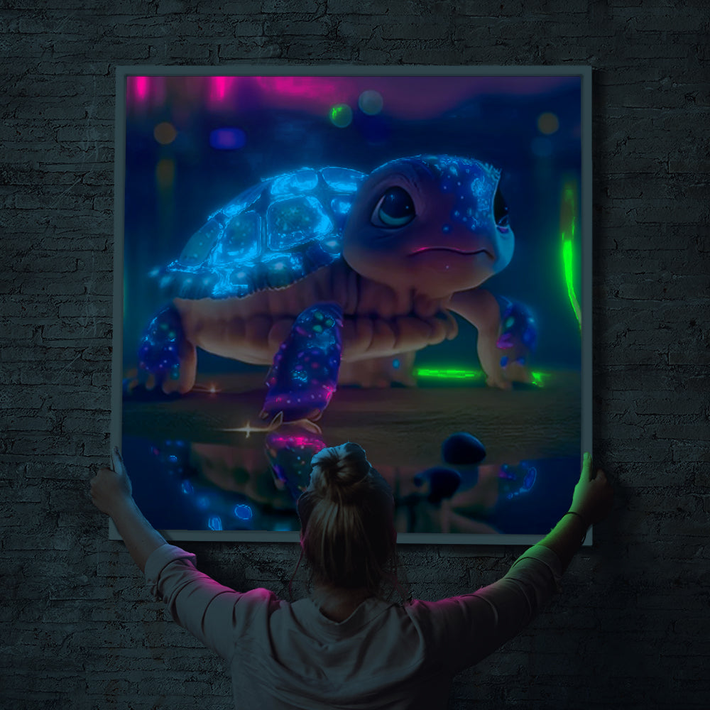 Diamond Painting Leuchtbild Special Wandbild Sparkling turtle